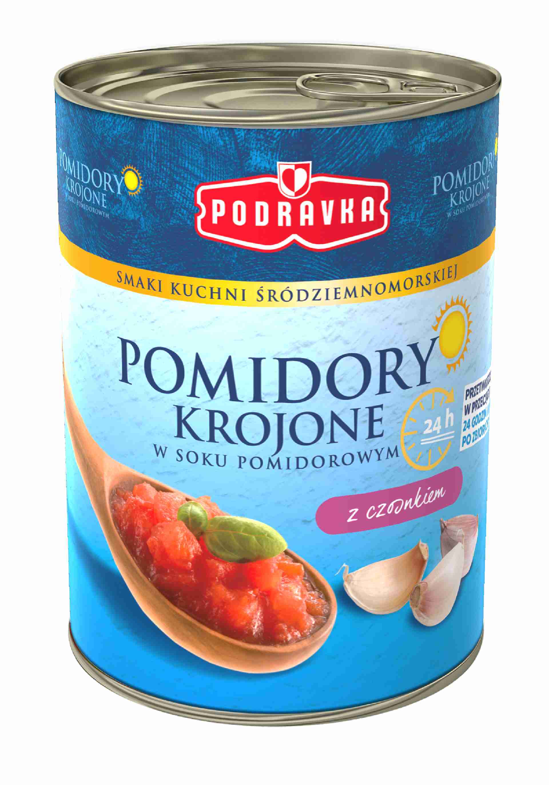 Pomidory Krojone Z Czosnkiem Podravka 400G