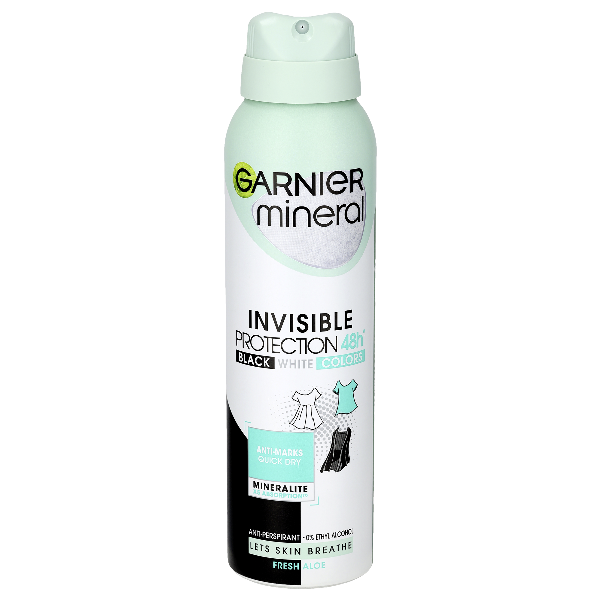 Garnier Mineral Black White Colors Fresh Aloe Spray 150Ml