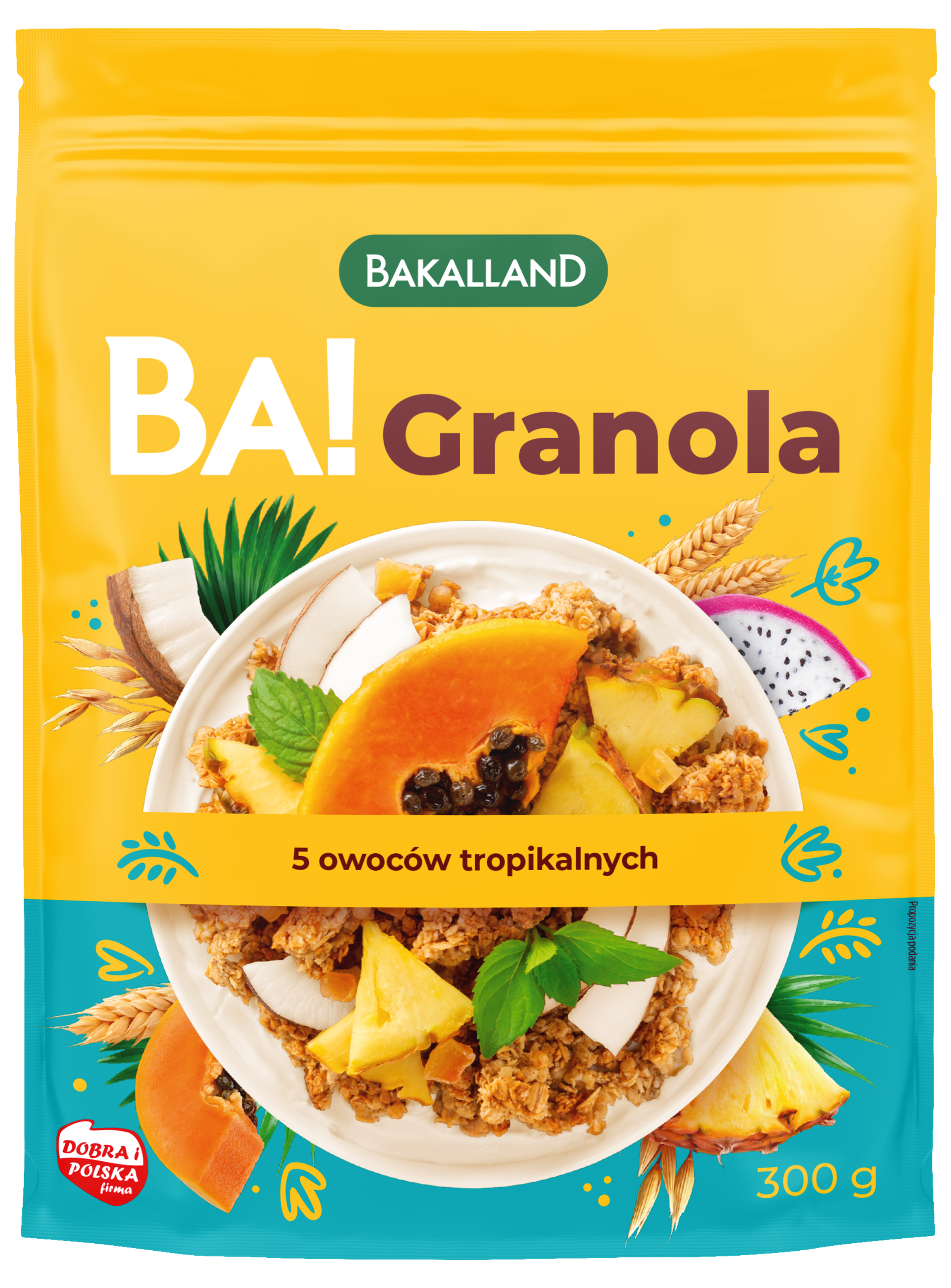 Ba! Granola 5 Owoców Tropikalnych 300G Bakalland
