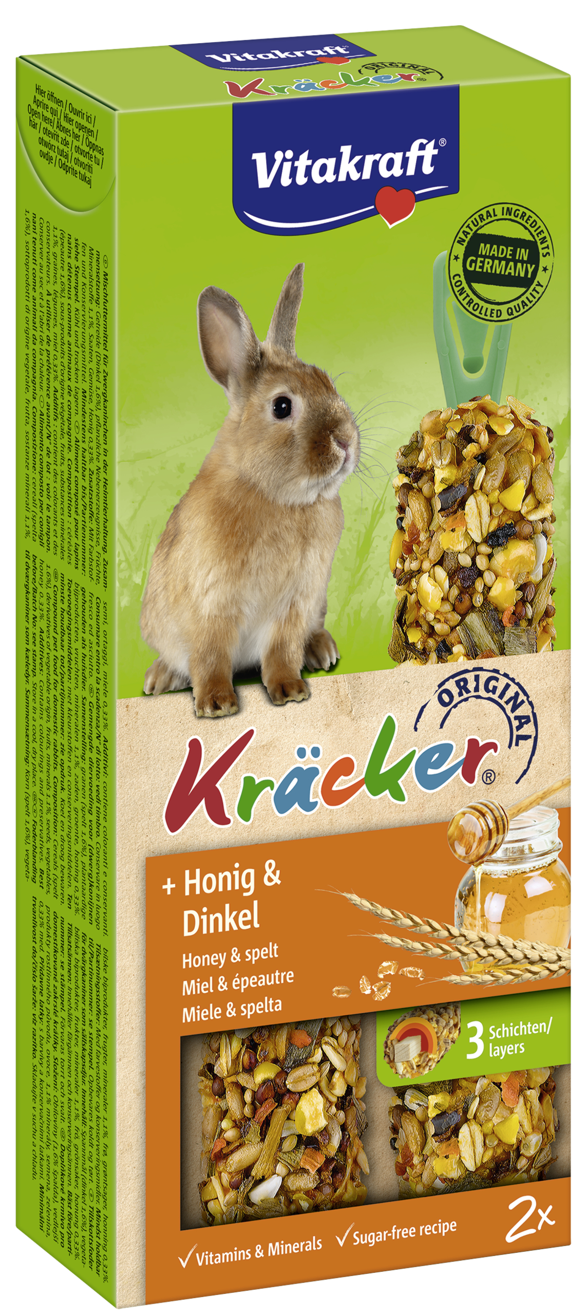 Vitakraft Kracker 2 Szt. Dla Królika Miód/Orkisz 112G