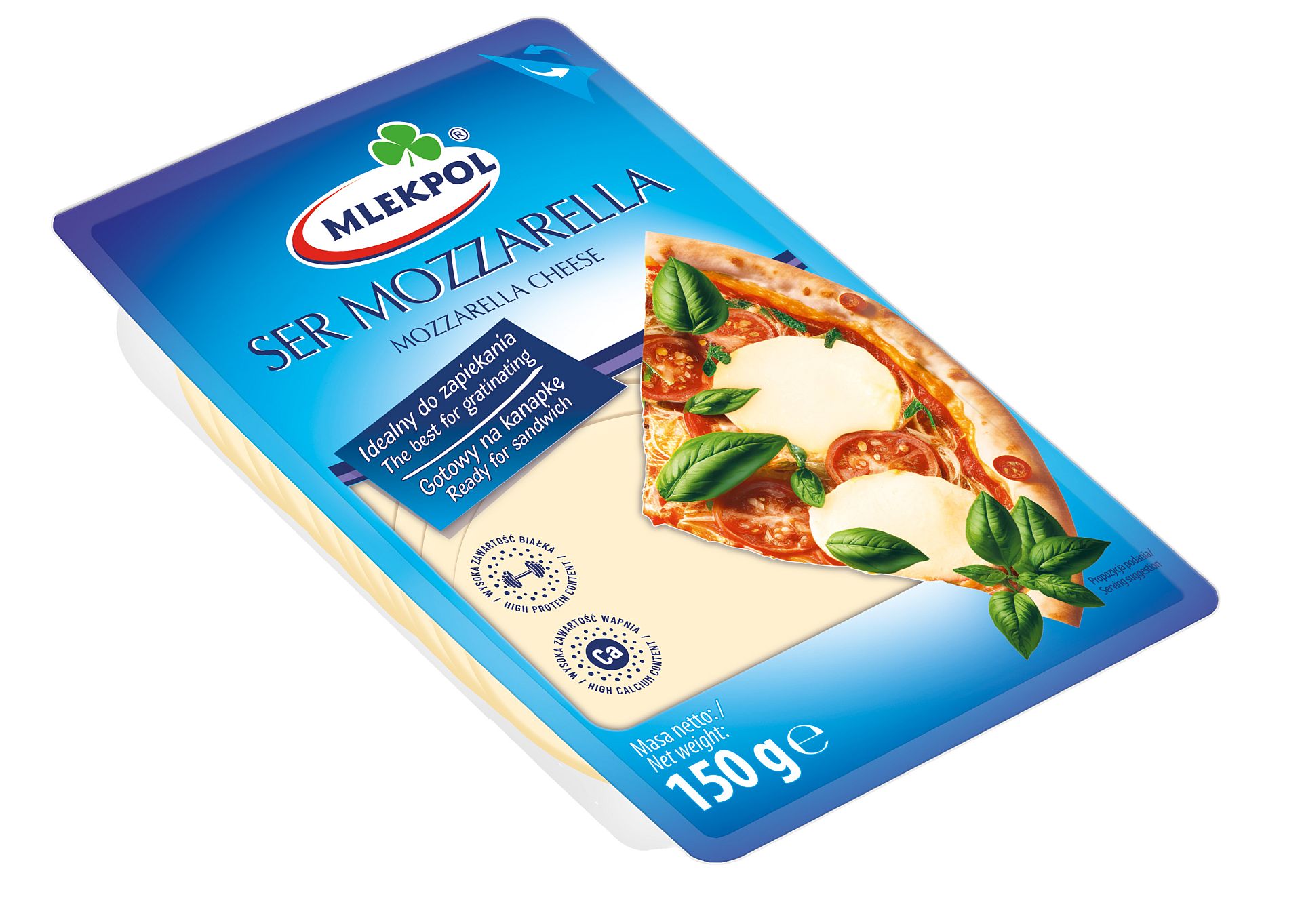 Ser Mozzarella Plastry 150G