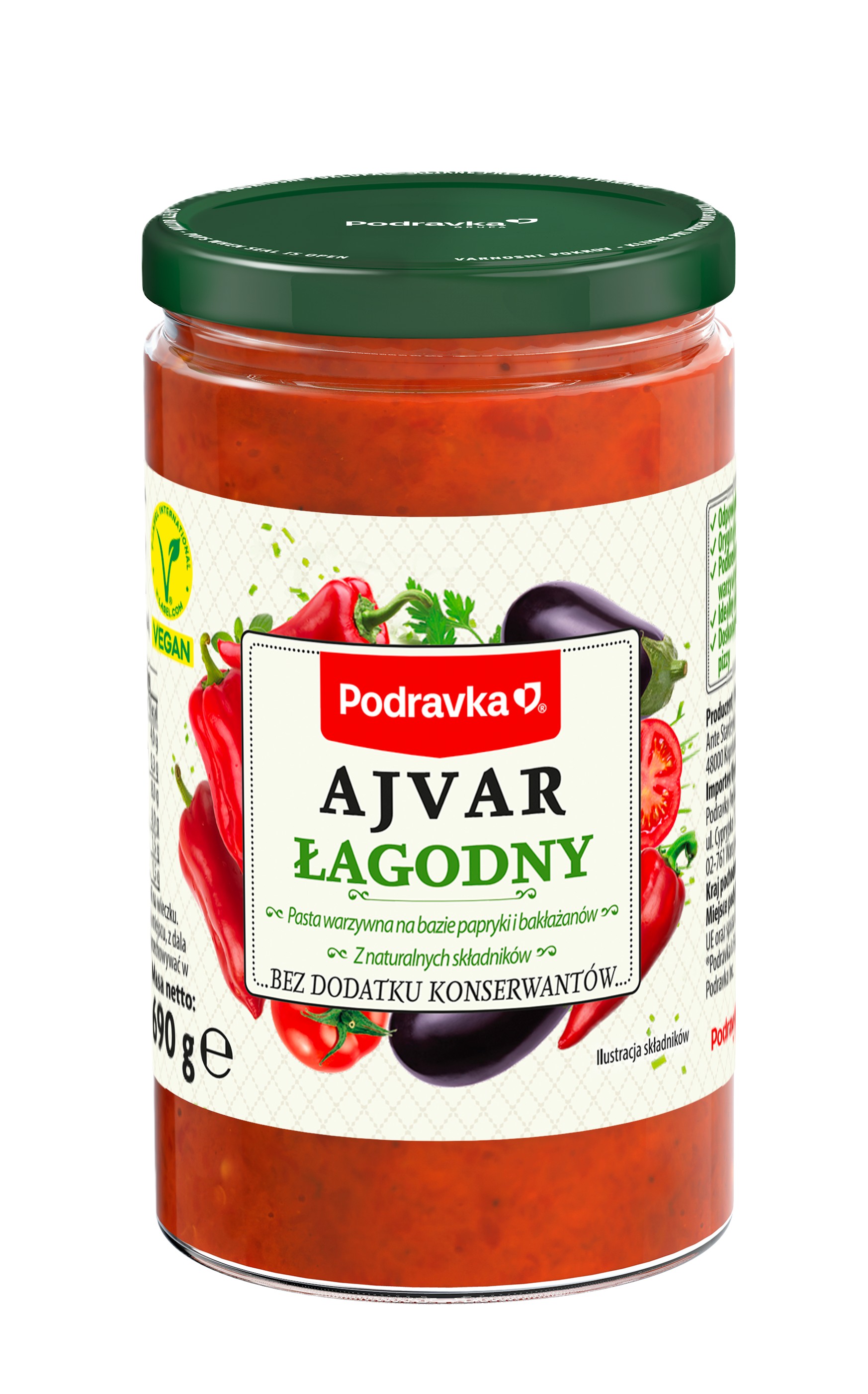Podravka Ajvar Łagodny 690G