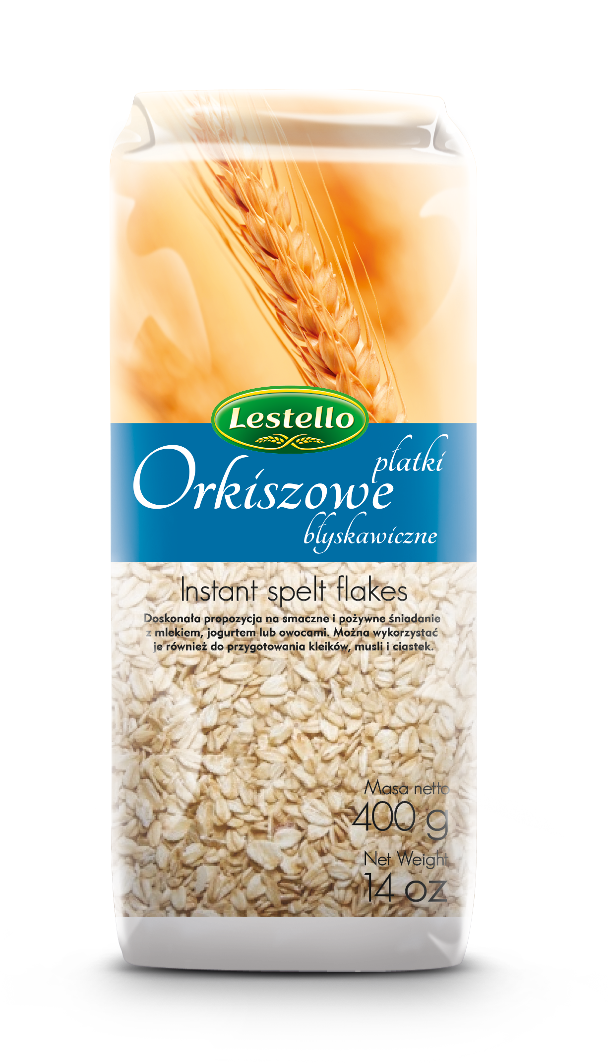 Lestello Płatki Orkiszowe Błyskawiczne 400 G