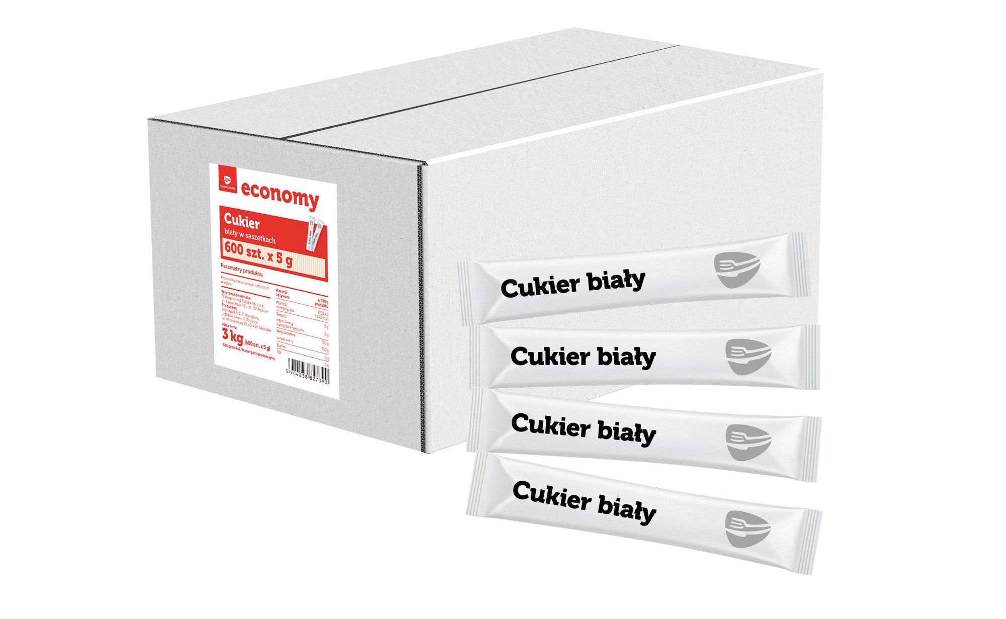 Tge Cukier Biały 600 Szt. X 5 G
