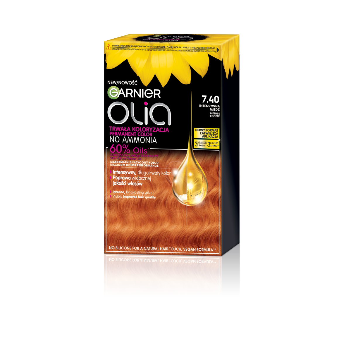 Garnier Olia 7.40, Intensywna Miedź, Permanentna Koloryzacja