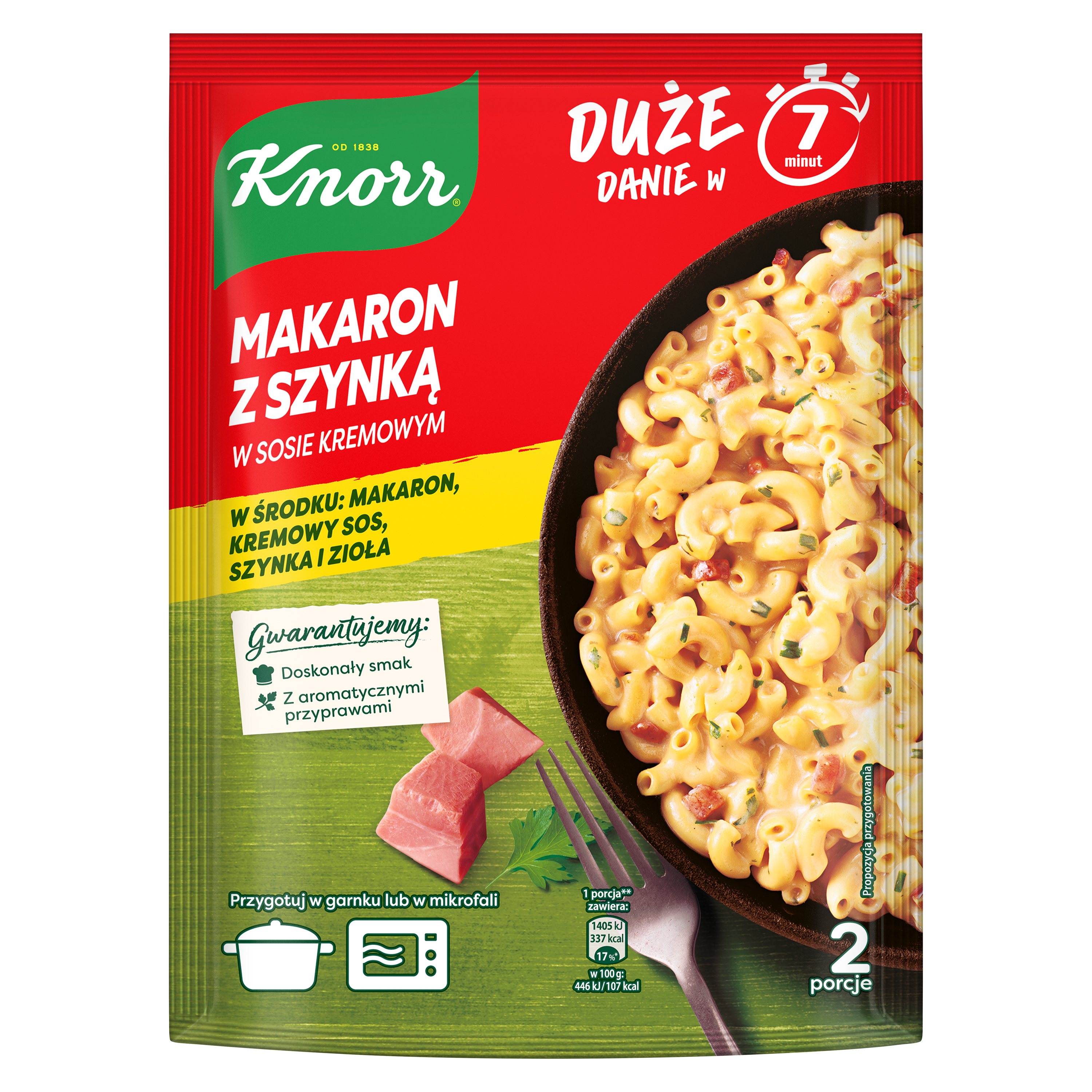 Knorr Pasta Pełna Smaku Z Szynką W Sosie Kremowym 156 G