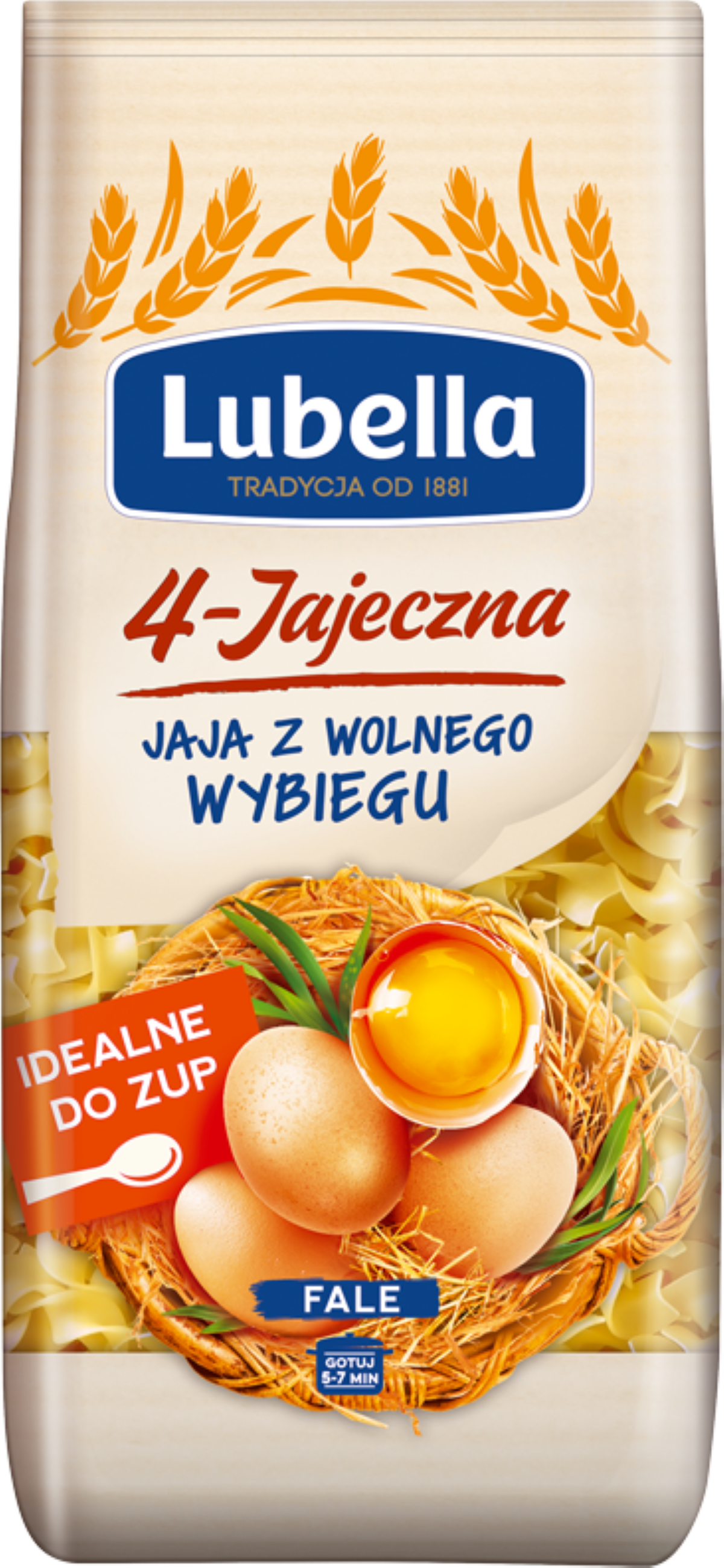 Lubella 4-Jajeczna Makaron Fale 250 G