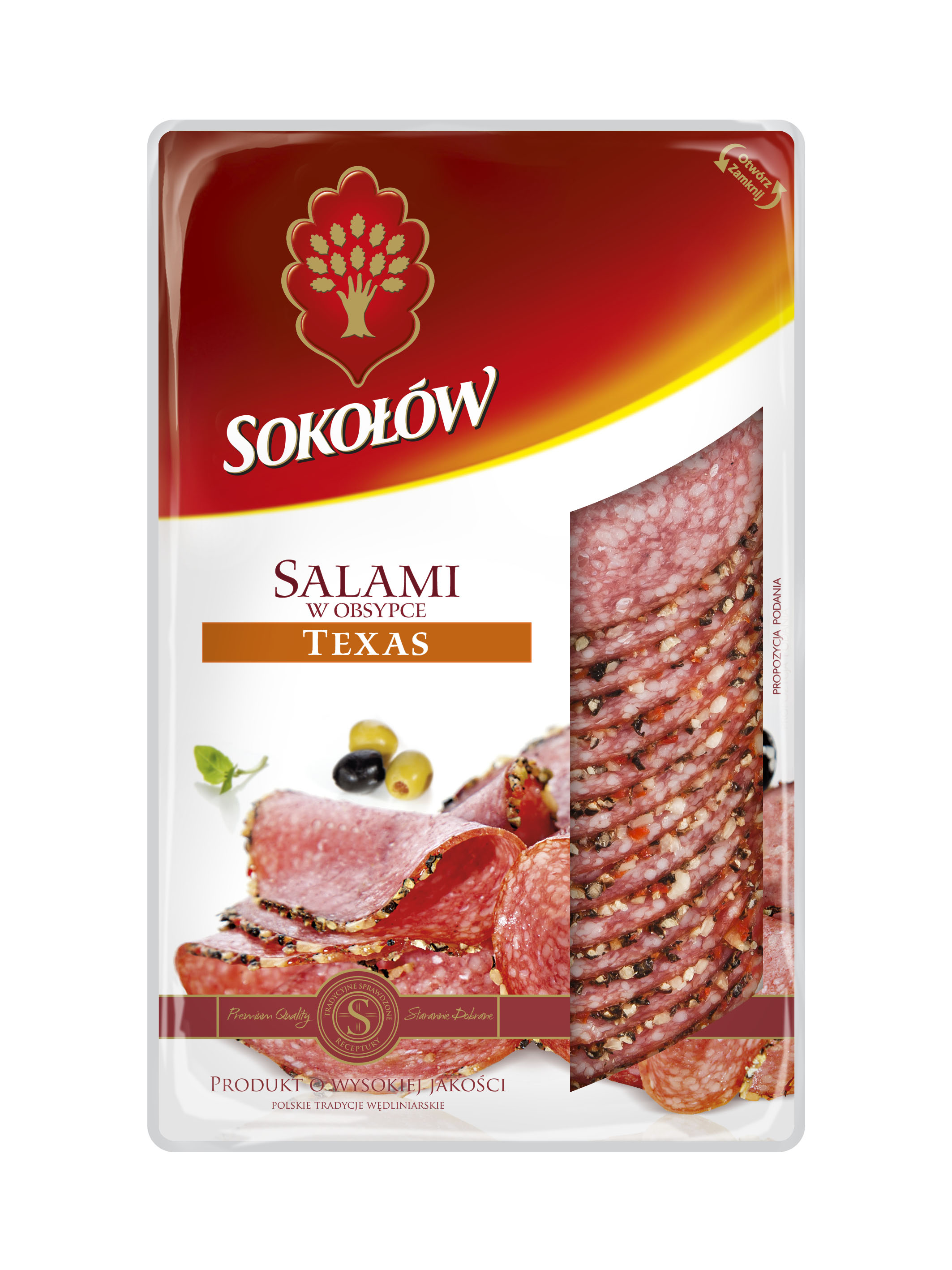 Salami Texas Plastry 100 G Salami Z Dębicy