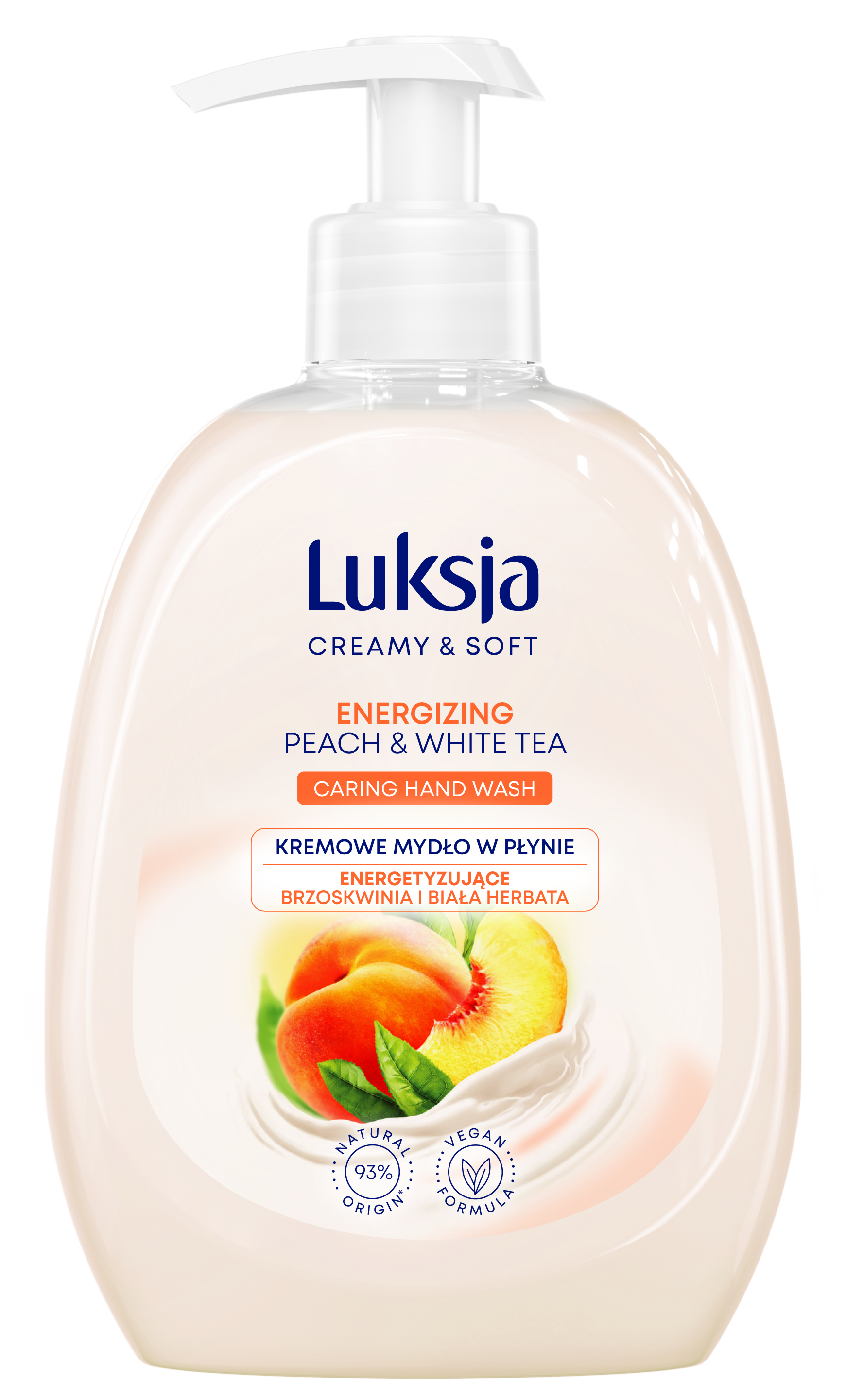 Luksja Creamy & Soft Kremowe Mydło W Płynie Brzoskwinia I Biała Herbata 500 Ml