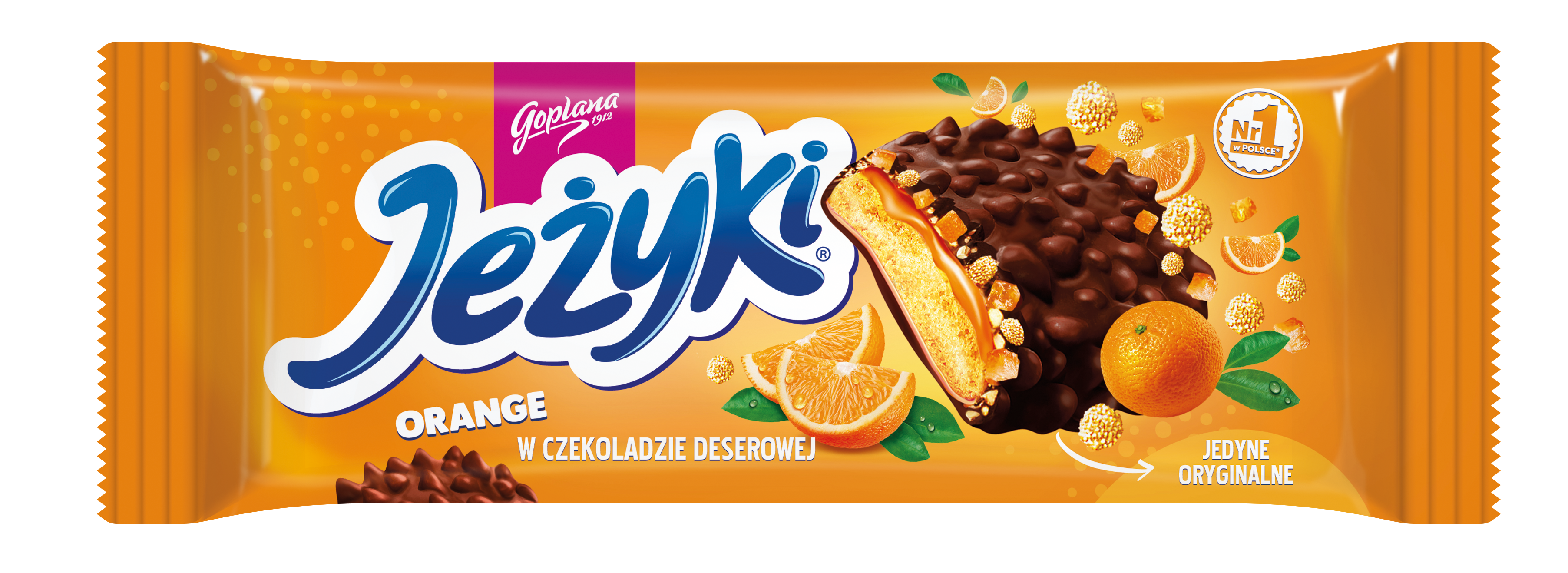 Jeżyki Pomarańczowe Ciastka W Czekoladzie Deserowej 140G