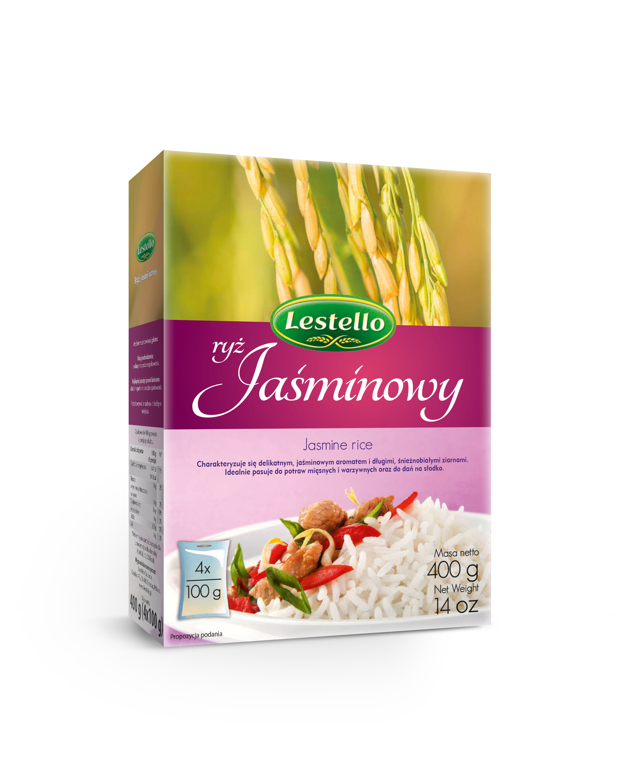 Lestello Ryż Jaśminowy 4X100 G