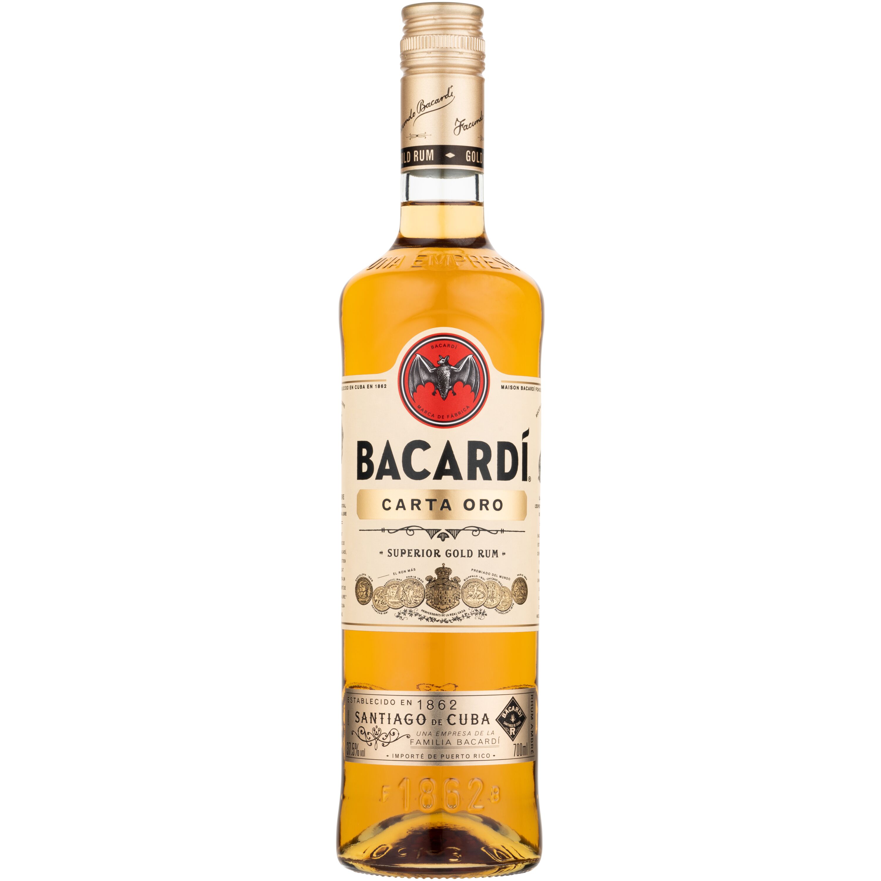 Bacardi Carta Oro 37,5% 700Ml