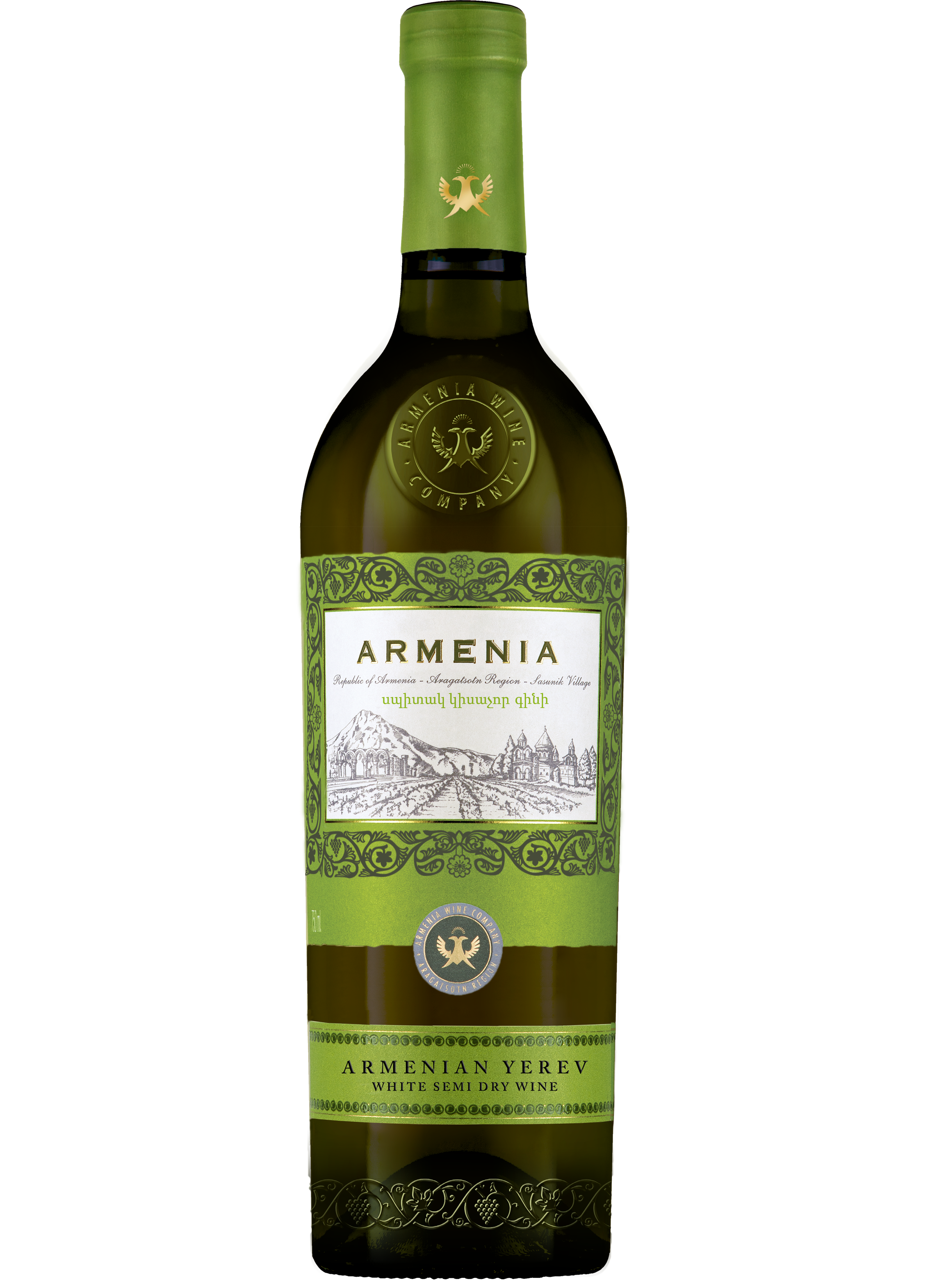 Wino Gronowe Białe Armenia Yerev Semi Dry White 0,75 L