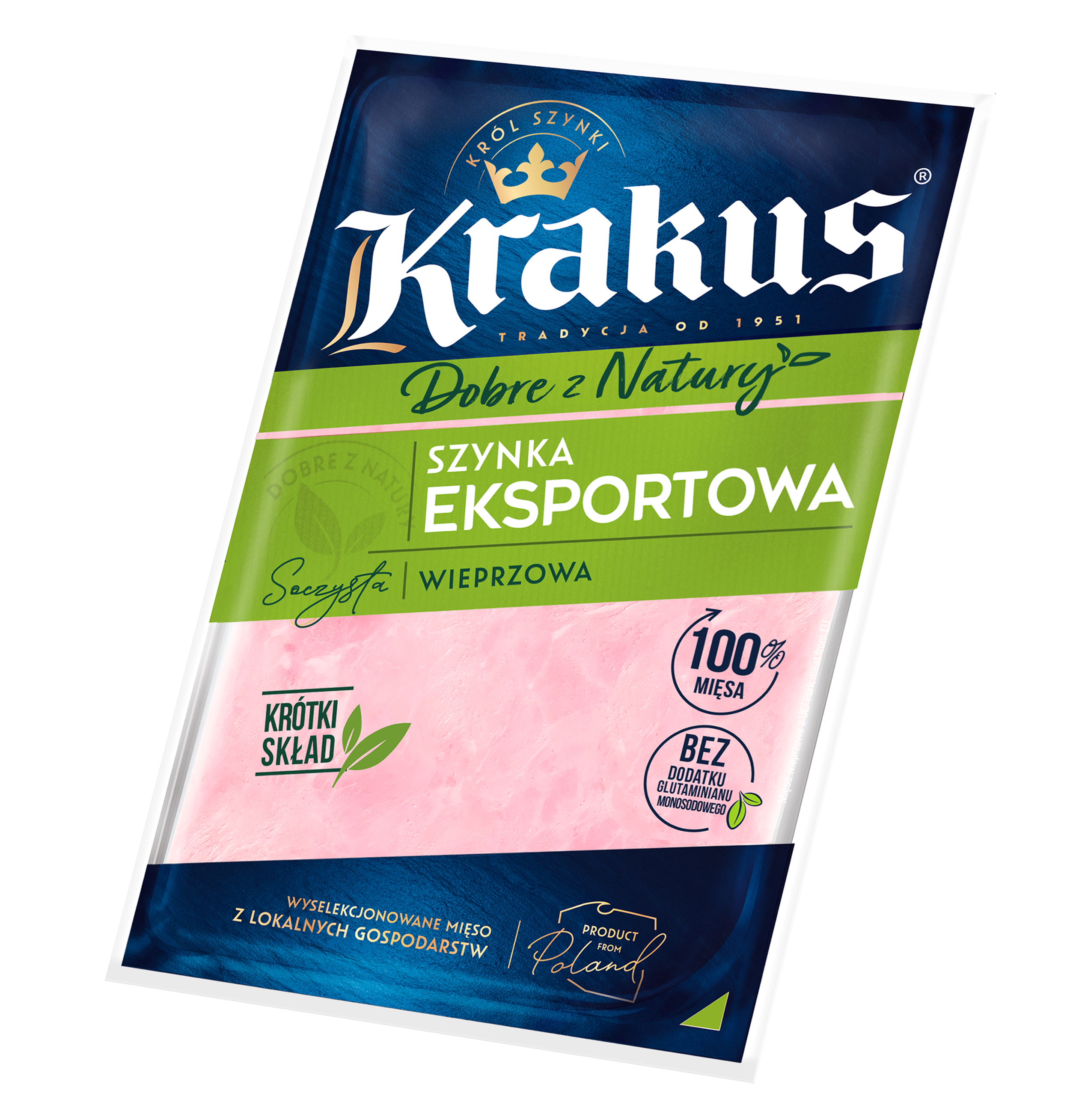 Szynka Eksportowa Wieprzowa Dobre Z Natury Plastry 100 G Krakus