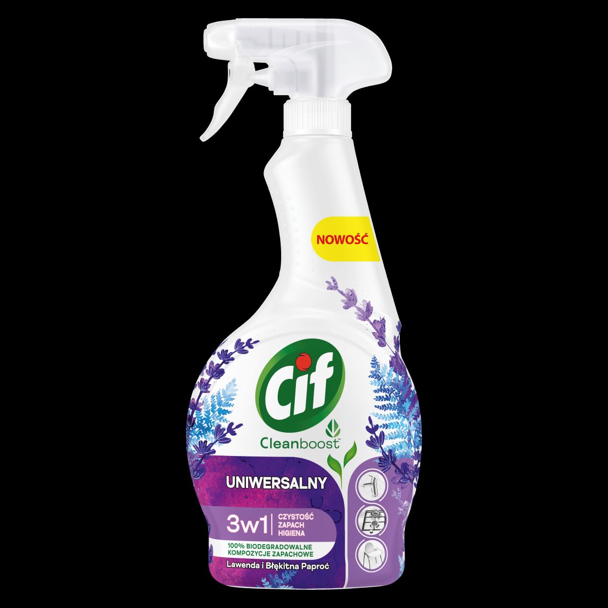 Cif Spray Uniwersalny 3W1 Lawenda I Błękitna Paproć 500Ml