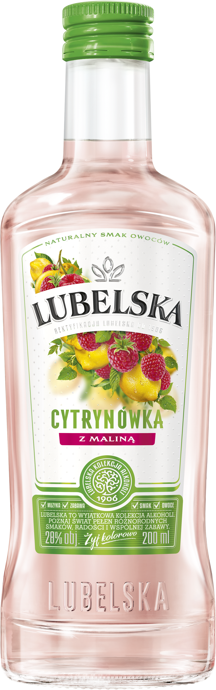 Lubelska Cytrynówka Z Maliną 28 % 200 Ml