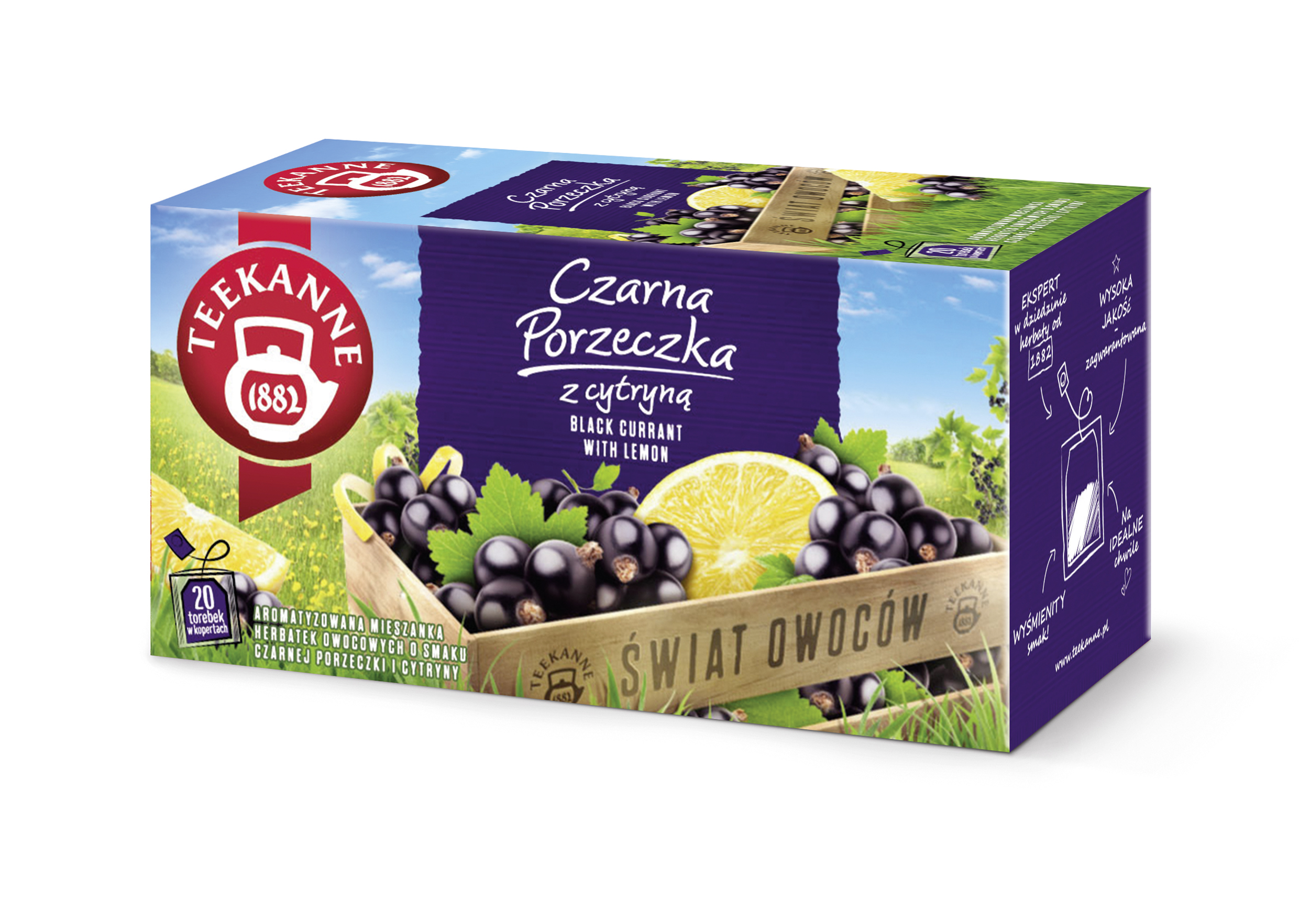 Herbatka Owocowa Teekanne Świat Owoców Czarna Porzeczka Z Cytryna 20 Torebek X 2,50G