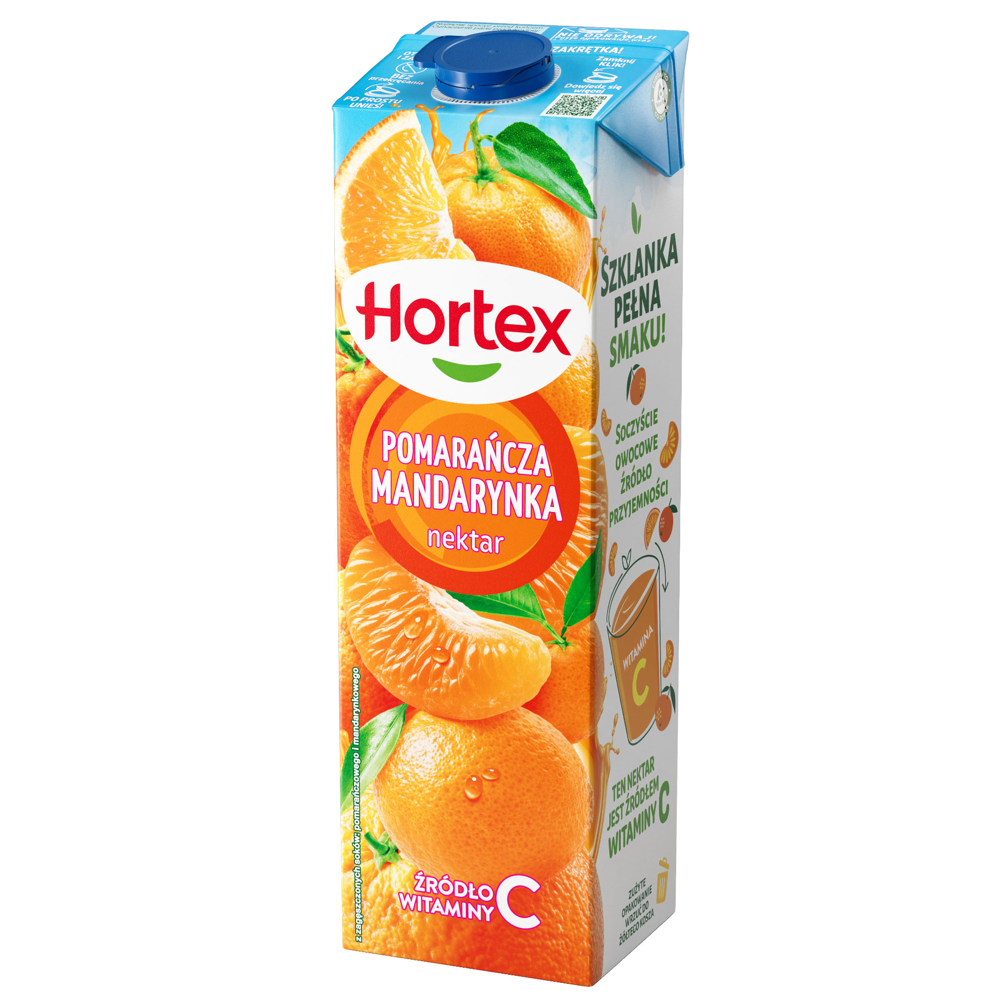 Hortex Nektar Pomarańcza Mandarynka Karton 1L
