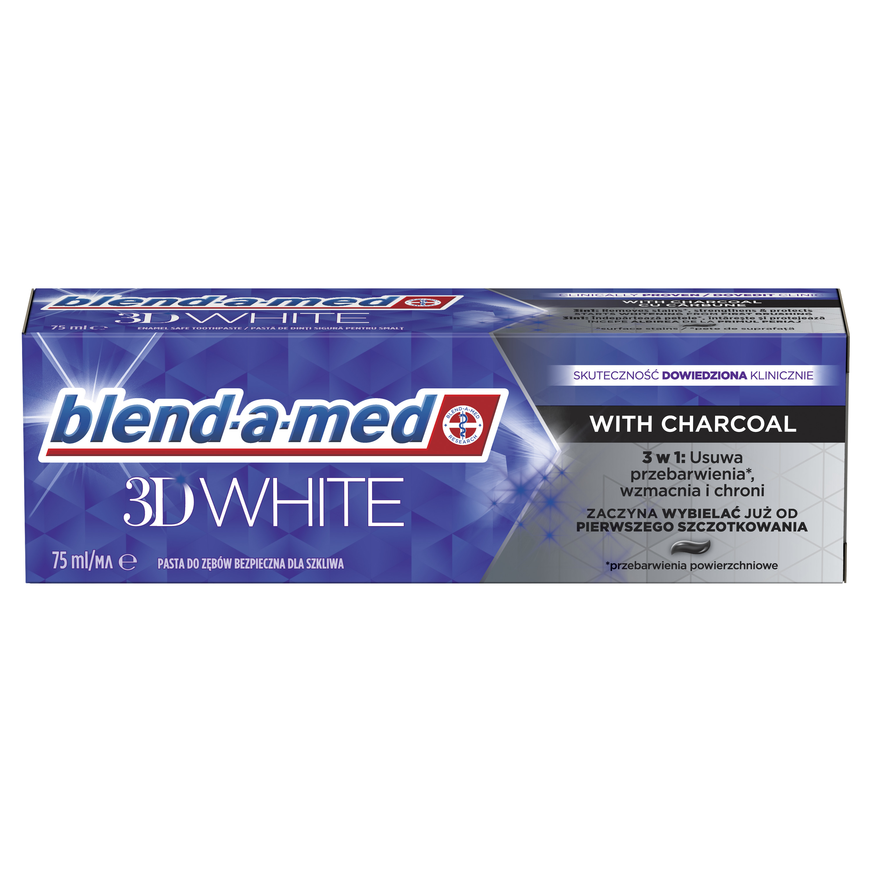 Blend-A-Med 3D White With Charcoal Pasta Do Zębów 75 Ml