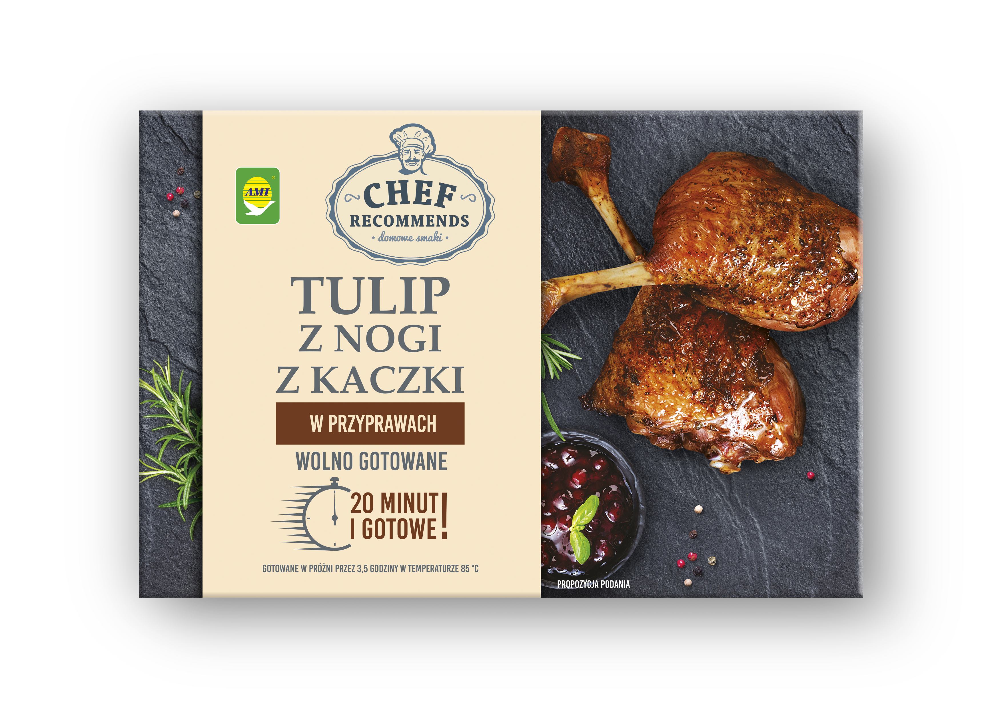 Tulip Z Nogi Z Kaczki W Przyprawach Wolno Gotowane 400G Chef Recomends
