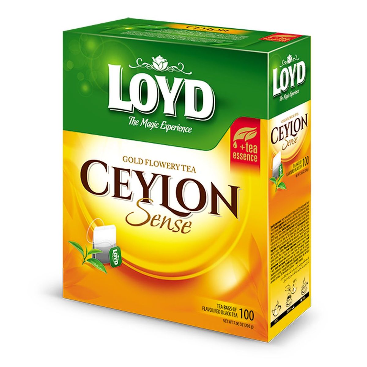 Loyd Ceylon Sense Z Esencją Herbaty – 100 Torebek (Dwukomorowa)200G