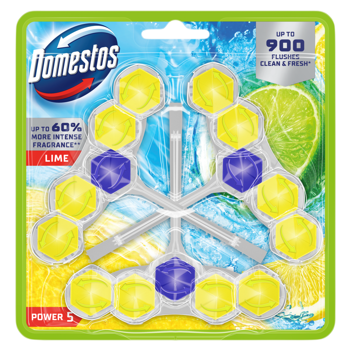 Domestos Kostka Toaletowa Power 5 Lime 3X50G