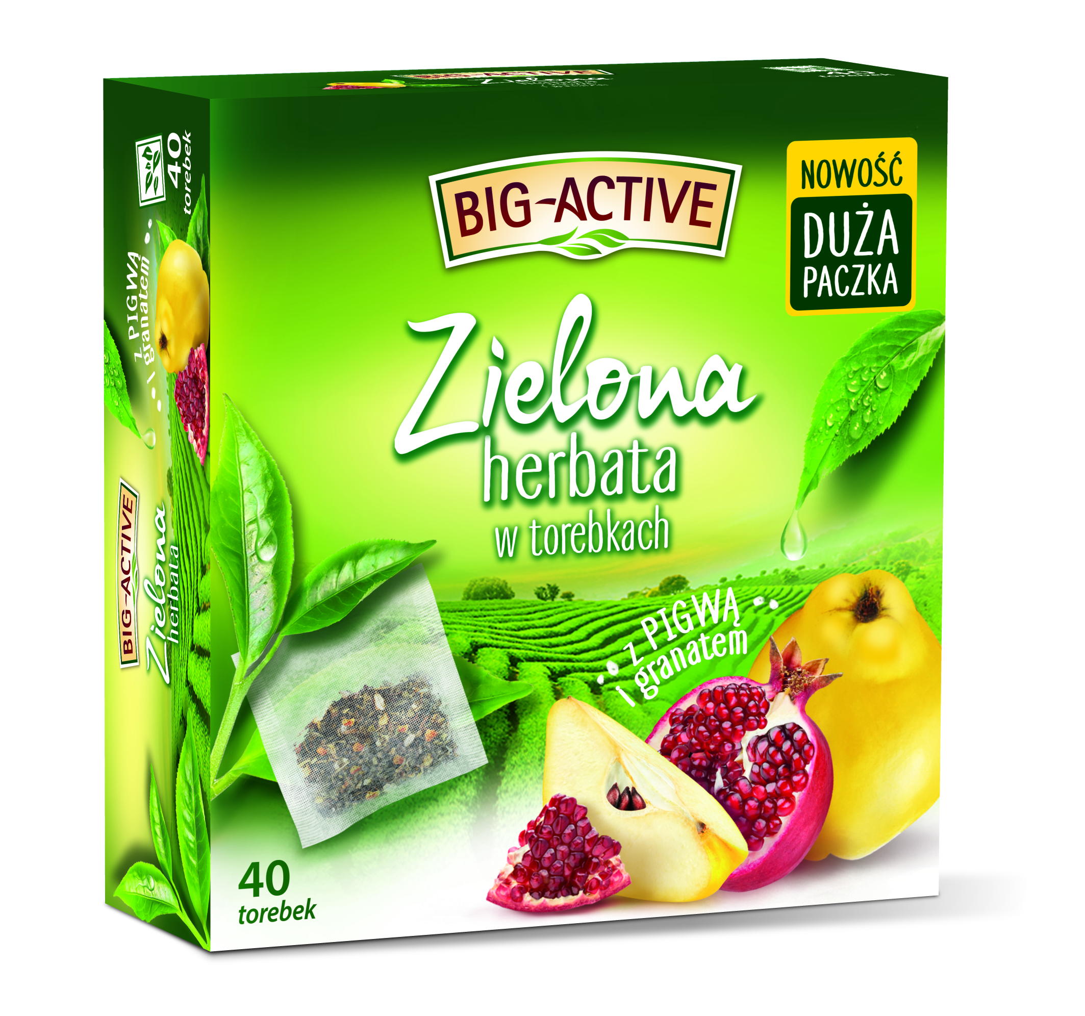 Big-Active Herbata Zielona Pigwa Z Granatem 40Tb 1,5G