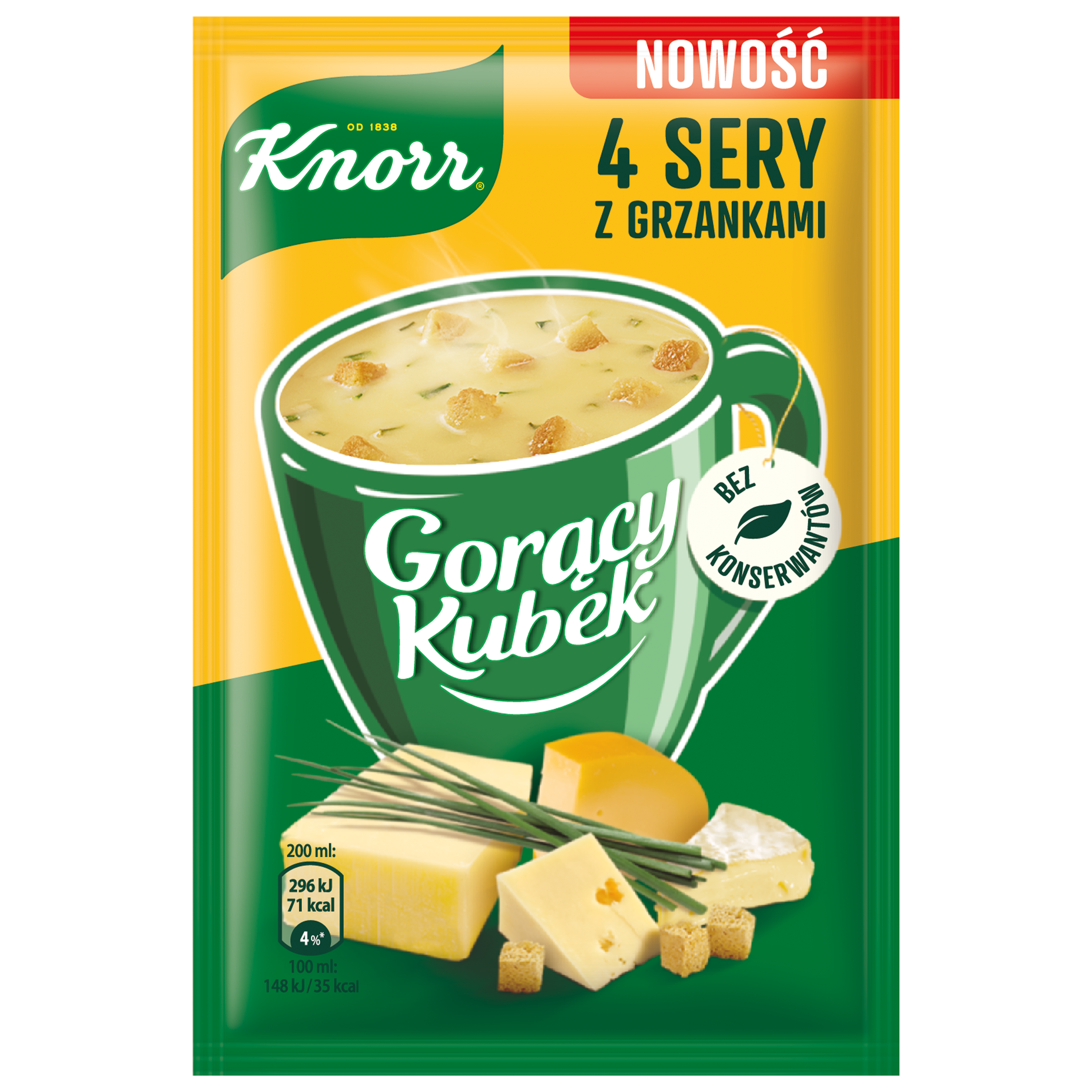 Knorr Gorący Kubek 4 Sery Z Grzankami 17G