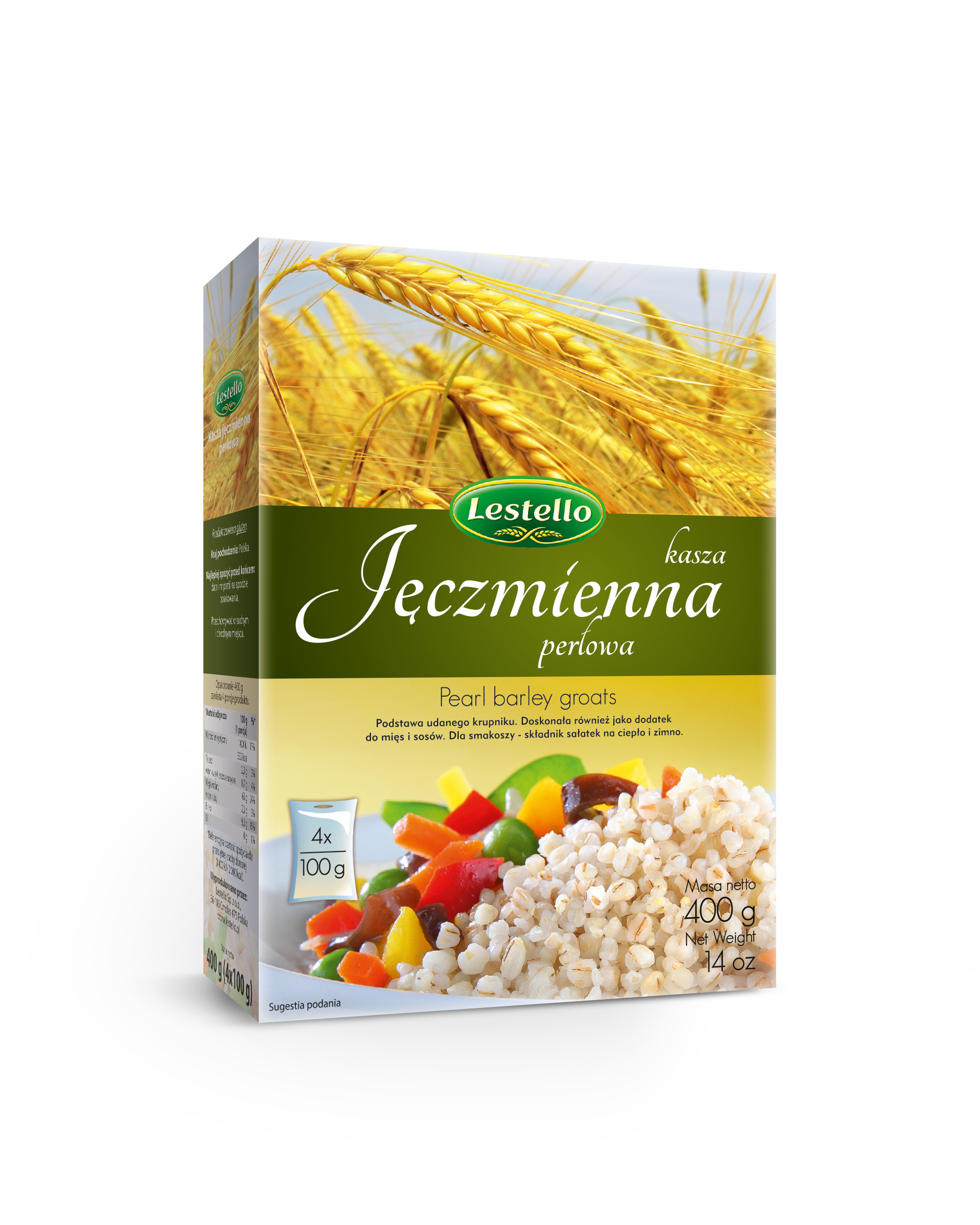 Lestello Kasza Jęczmienna Perłowa 4X100 G