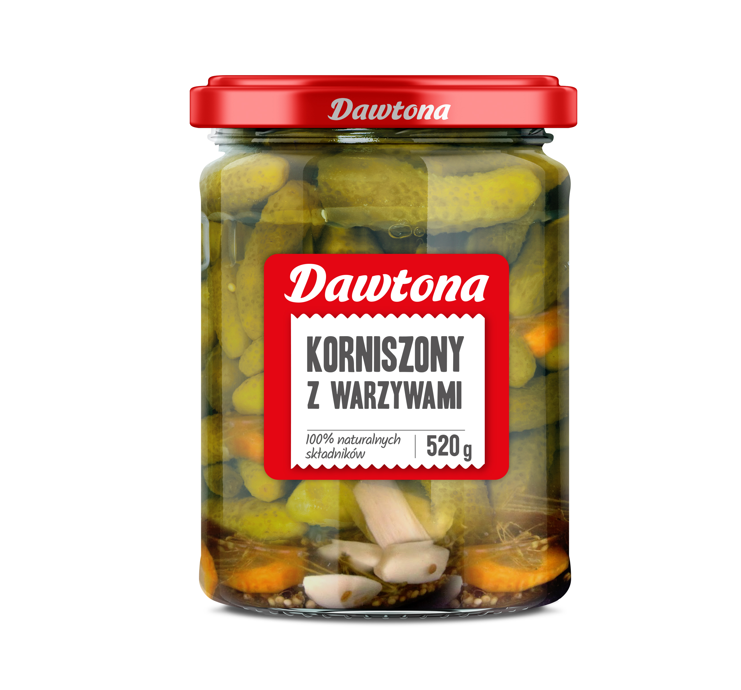 Ogórki Korniszony Z Warzywami 520G Dawtona