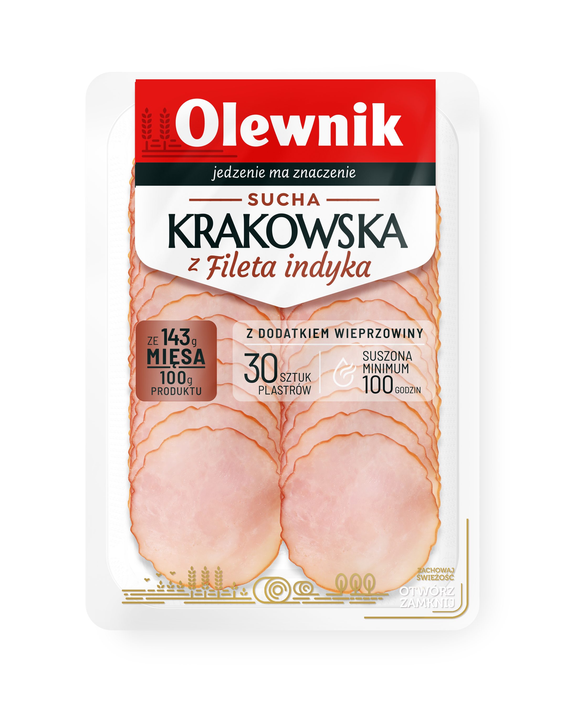 Sucha Krakowska Z Fileta Indyka Z Dodatkiem Wieprzowiny 90G Olewnik