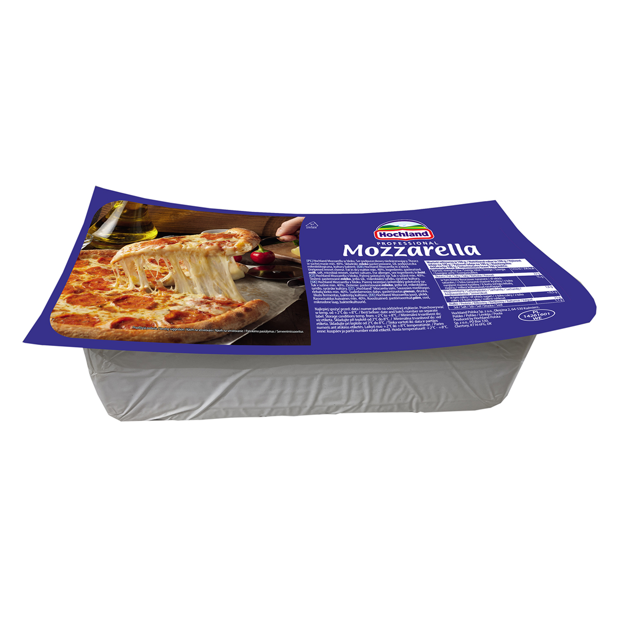 Hochland Mozzarella W Bloku. Ser Podpuszczkowy Niedojrzewający Ok. 2.5Kg