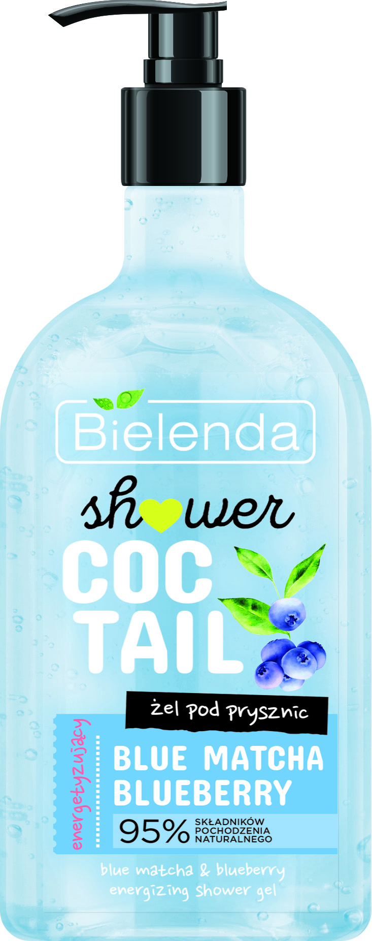 Bielenda Shower Coctail Energetyzujący Żel Pod Prysznic Blue Matcha + Blueberry 400 Ml