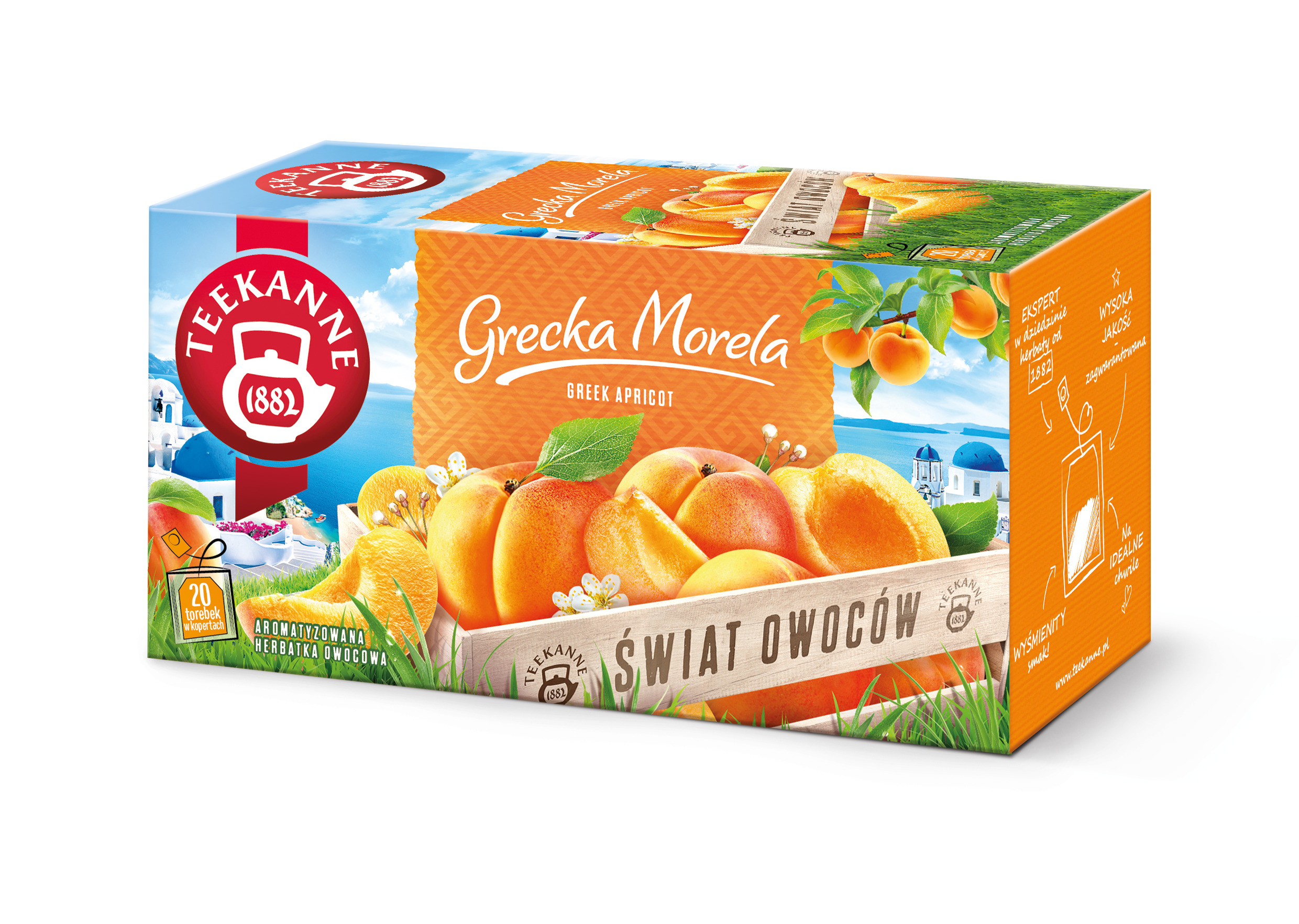 Herbatka Owocowa Teekanne Świat Owoców Grecka Morela 20X2,25G