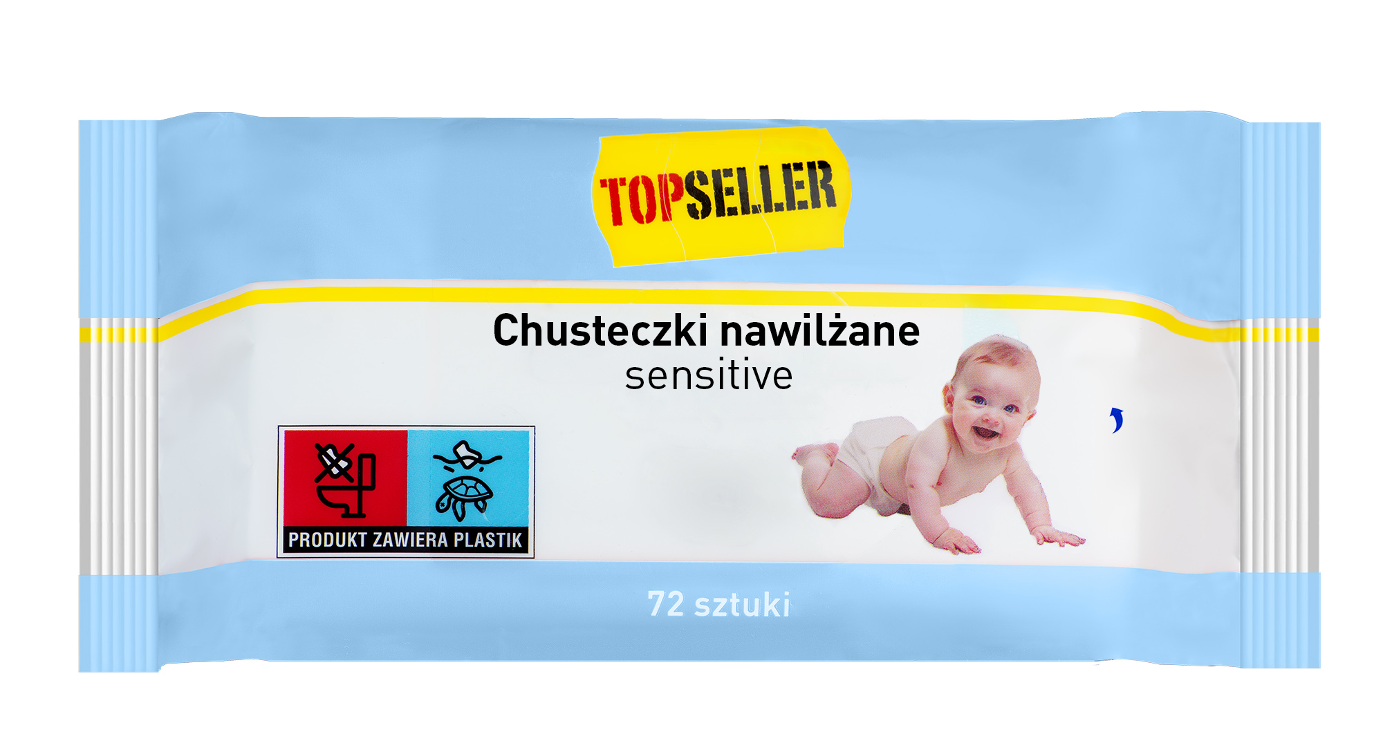 Topseller Chusteczki Nawilżane Sensitive72 Szt.