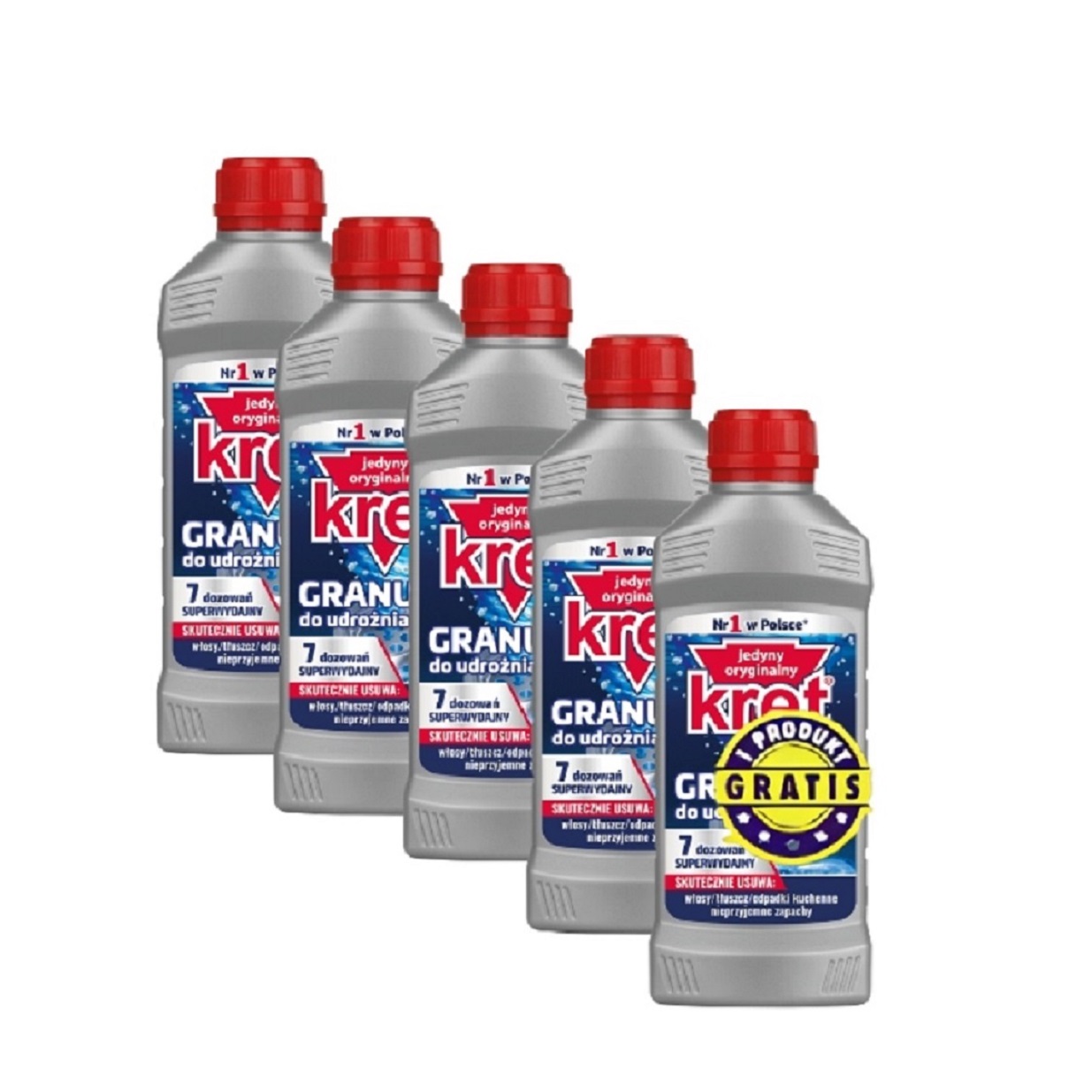 Kret Granulki Do Udrożniania Rur 280G 4+1 Gratis
