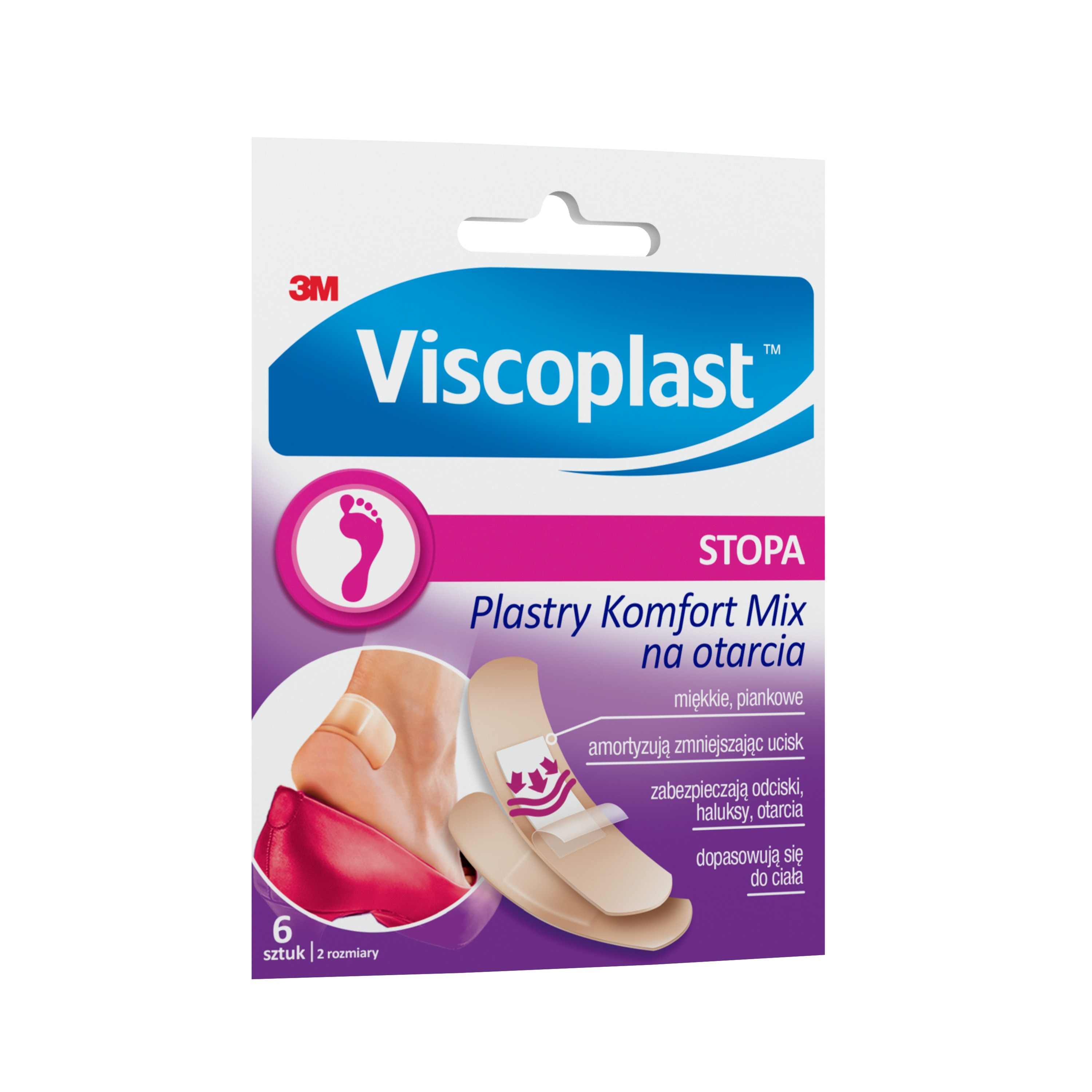 Viscoplast™ Plastry Komfort Mix Na Otarcia, 72 Mm X 25 Mm, Kopertka/6 Szt.