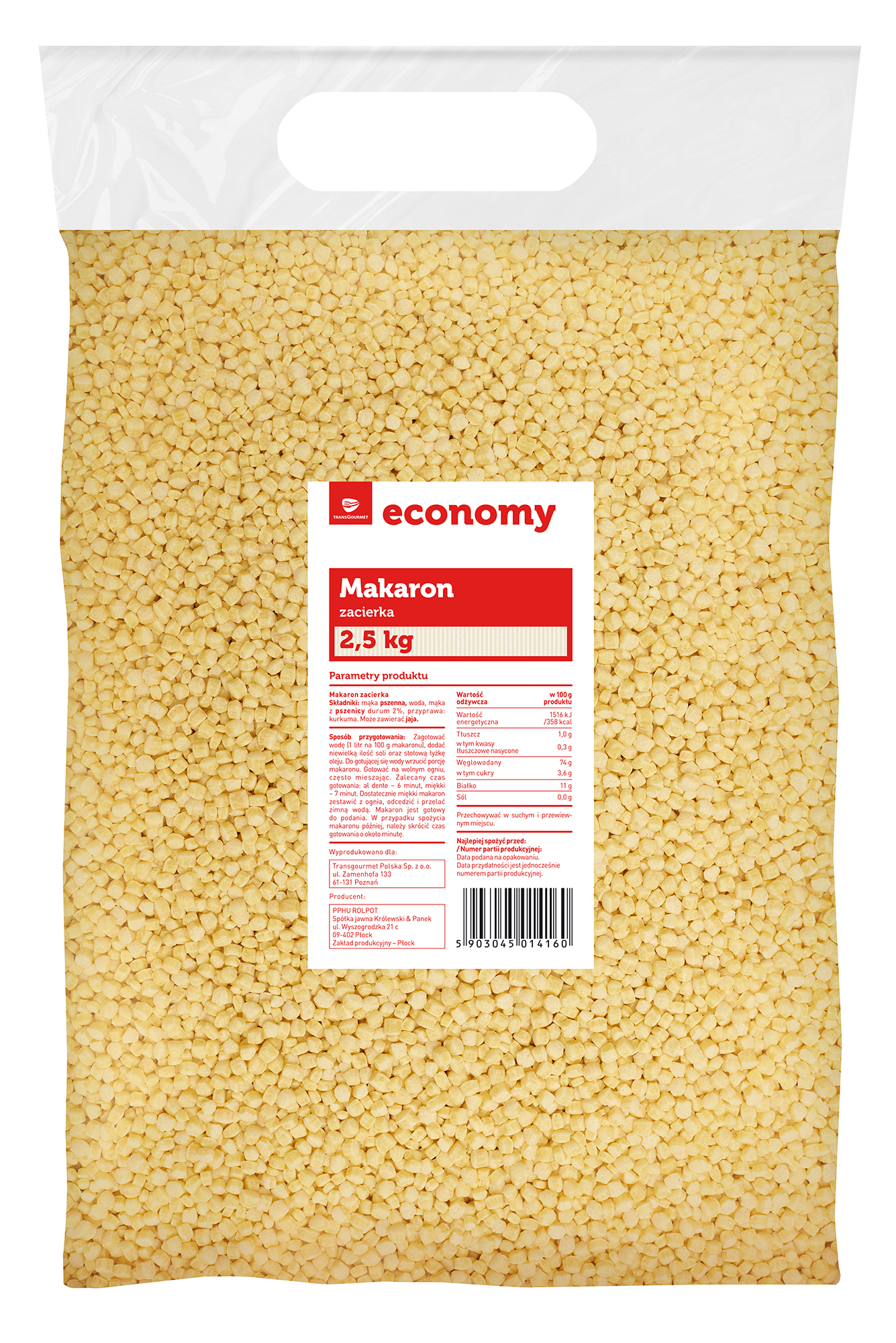 Tge/Tops Makaron Zacierka 2,5 Kg