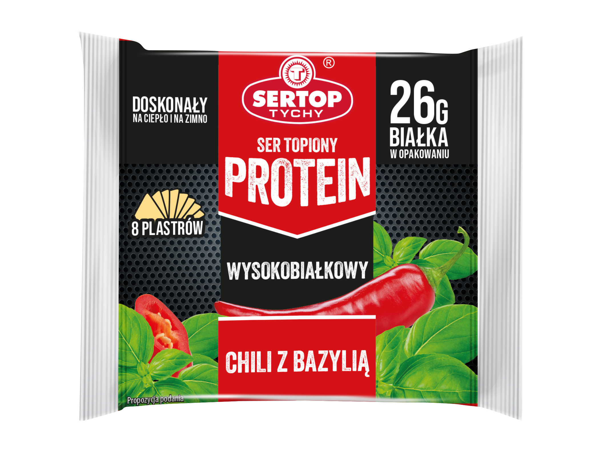 Ser Topiony W Plastrach Protein Z Chili I Bazylią 130 G Sertop