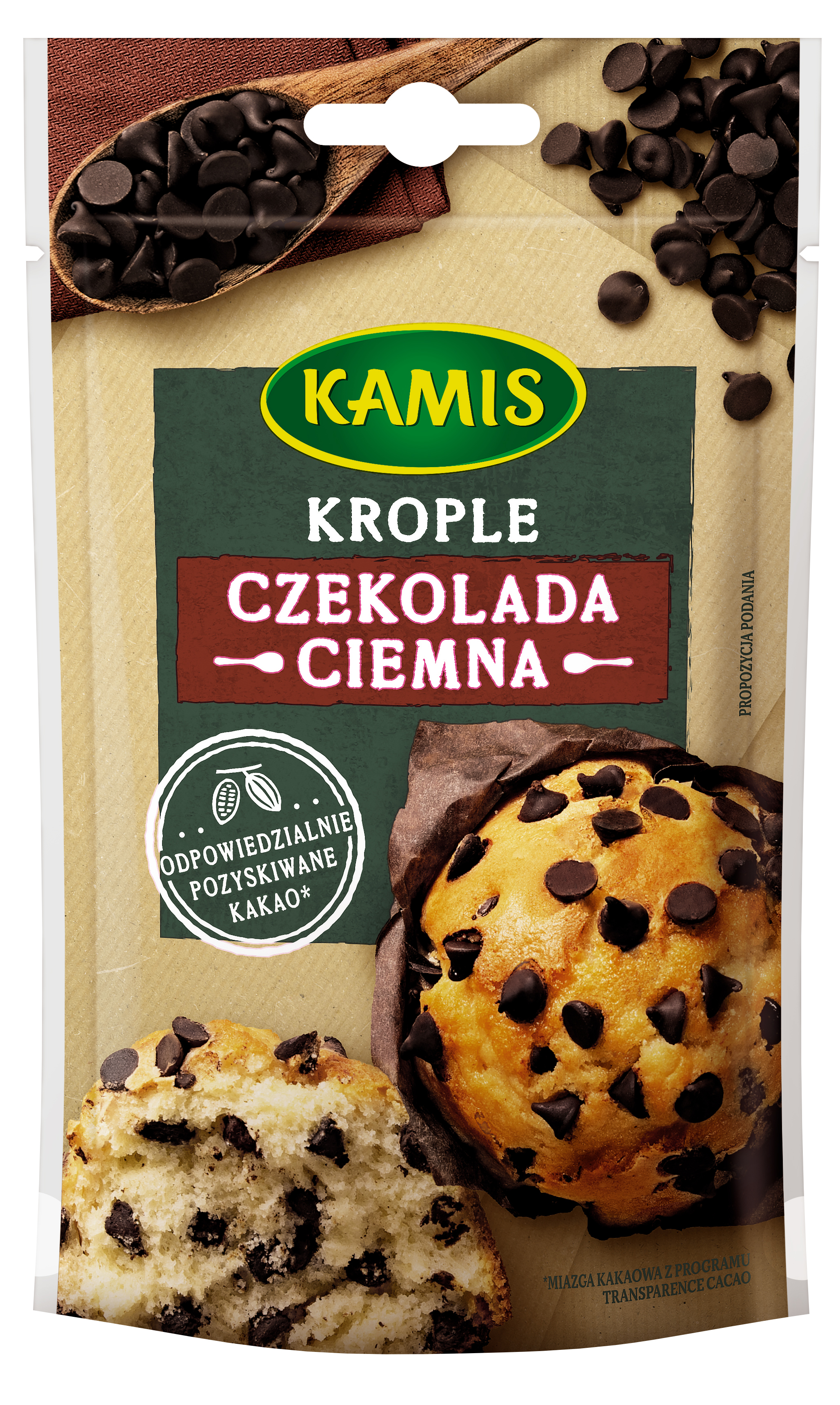 Kamis Krople Z Ciemnej Czekolady 100G