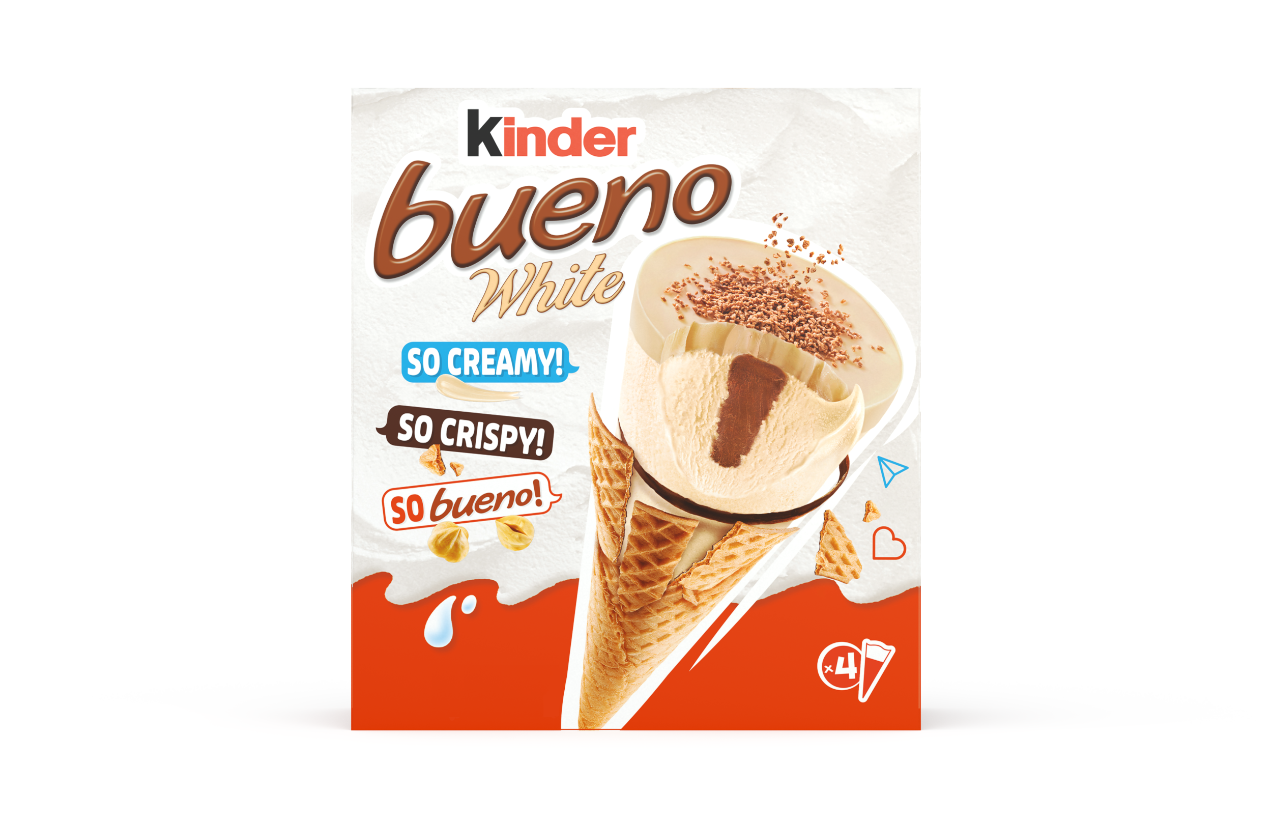 Lody Kinder Bueno White 4 X 90Ml