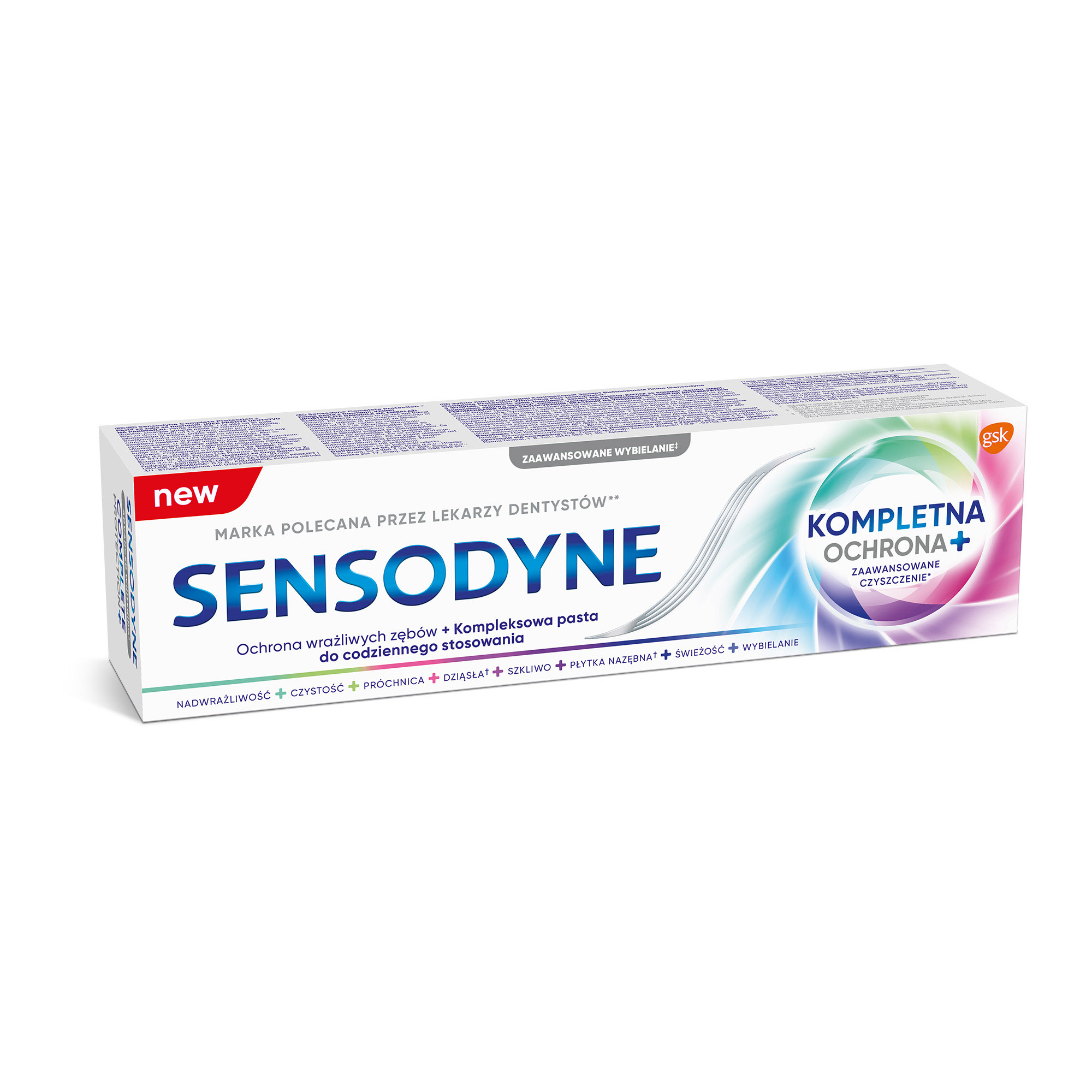 Sensodyne Kompletna Ochrona + Pasta Do Zębów Wybielająca Z Fluorem 75 Ml