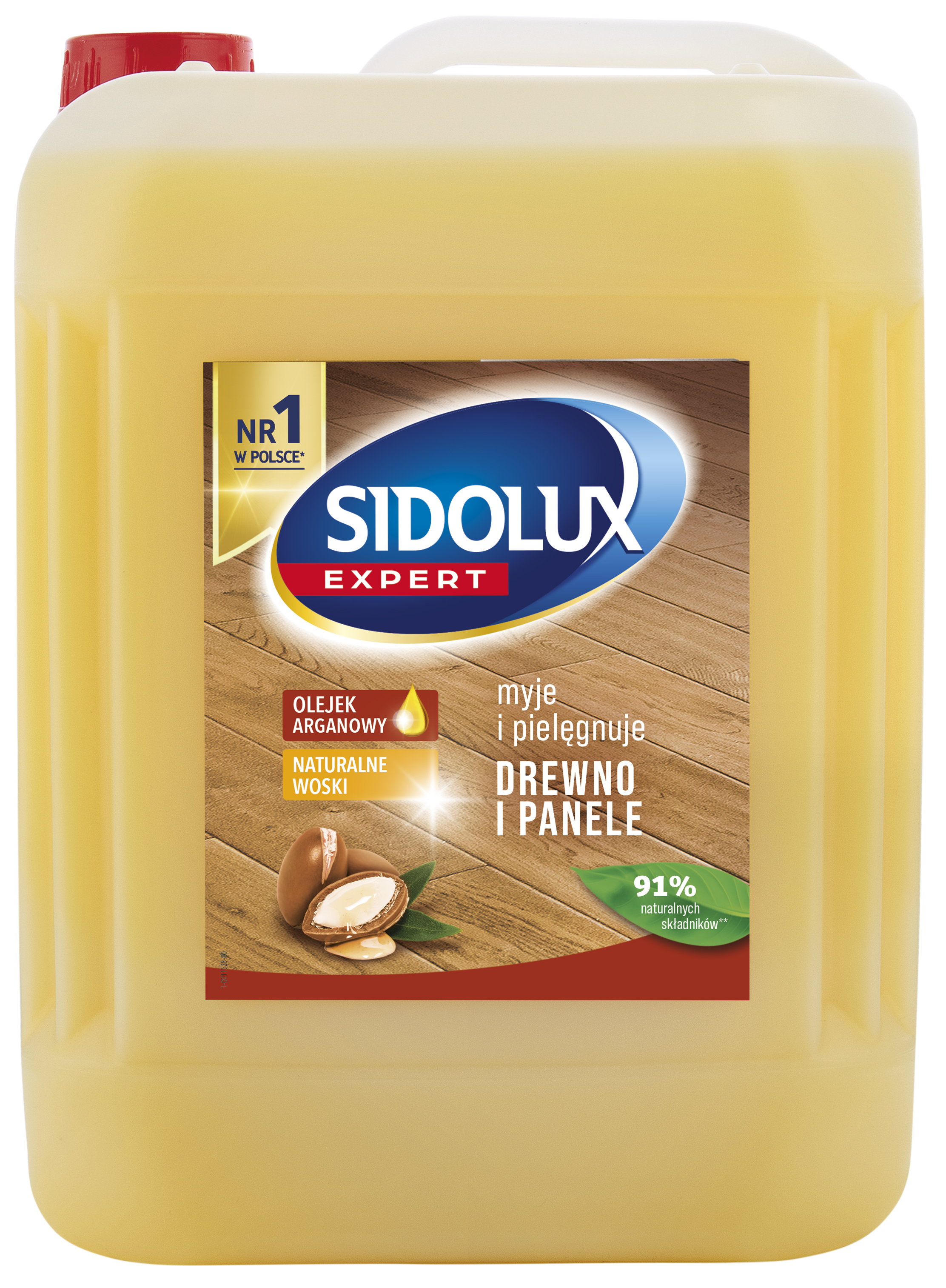 Sidolux Expert Do Mycia Paneli I Drewna Z Olejkiem Arganowym 5L