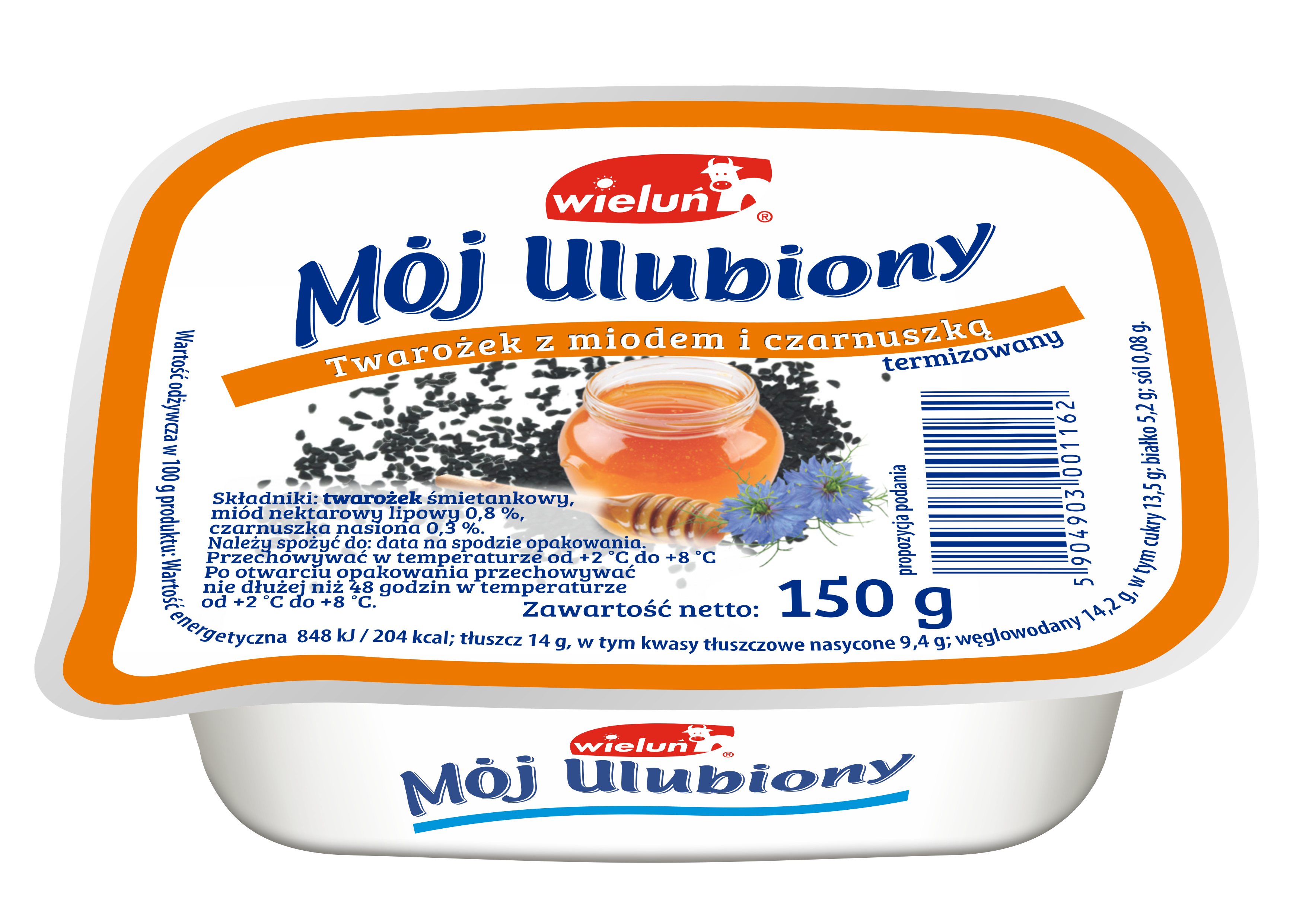 Twarożek Mój Ulubiony Z Miodem I Czarnuszką 150 G