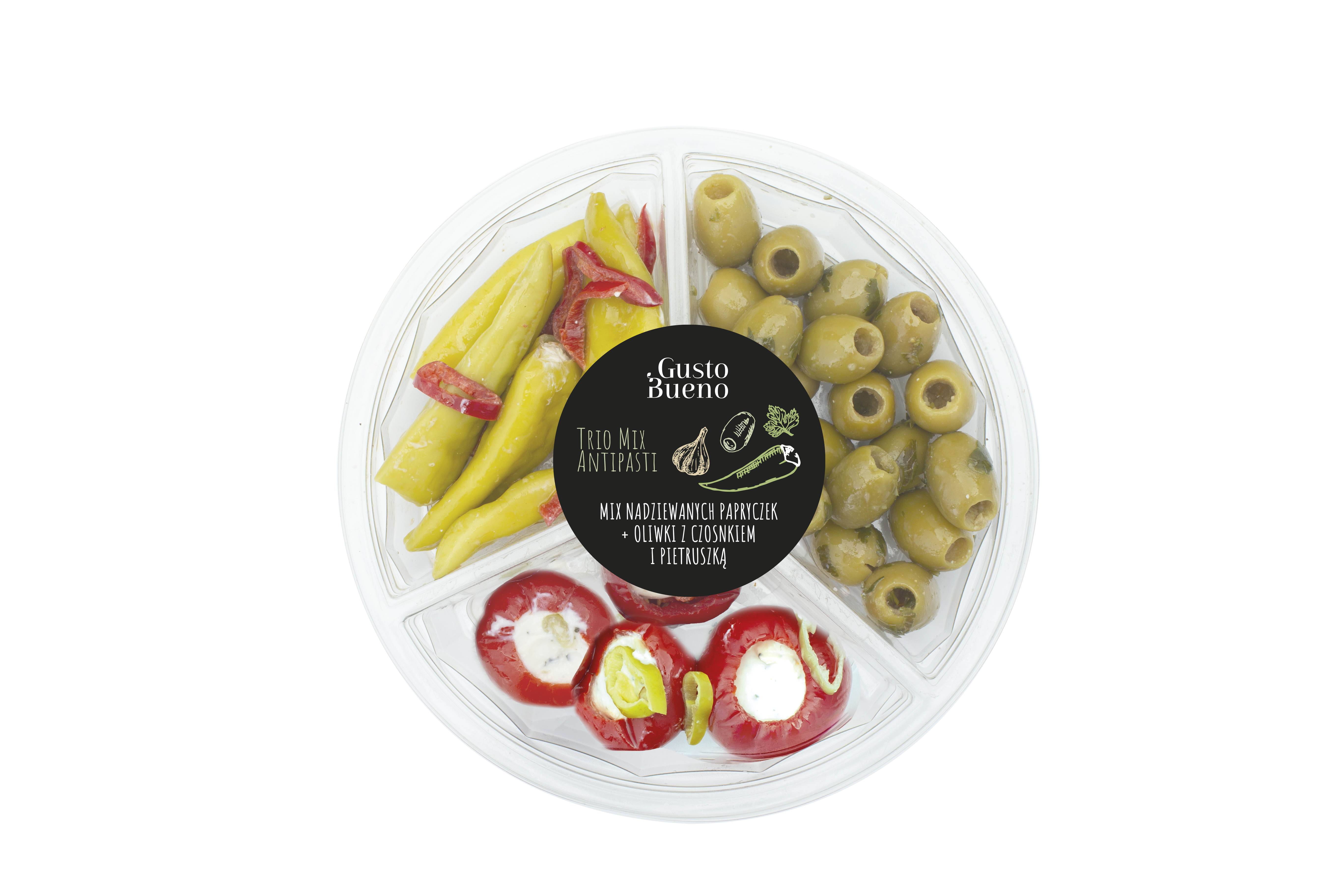 Gusto Bueno Trio Mix Antipasti Z Zieloną Macedońską Papryczką 210G