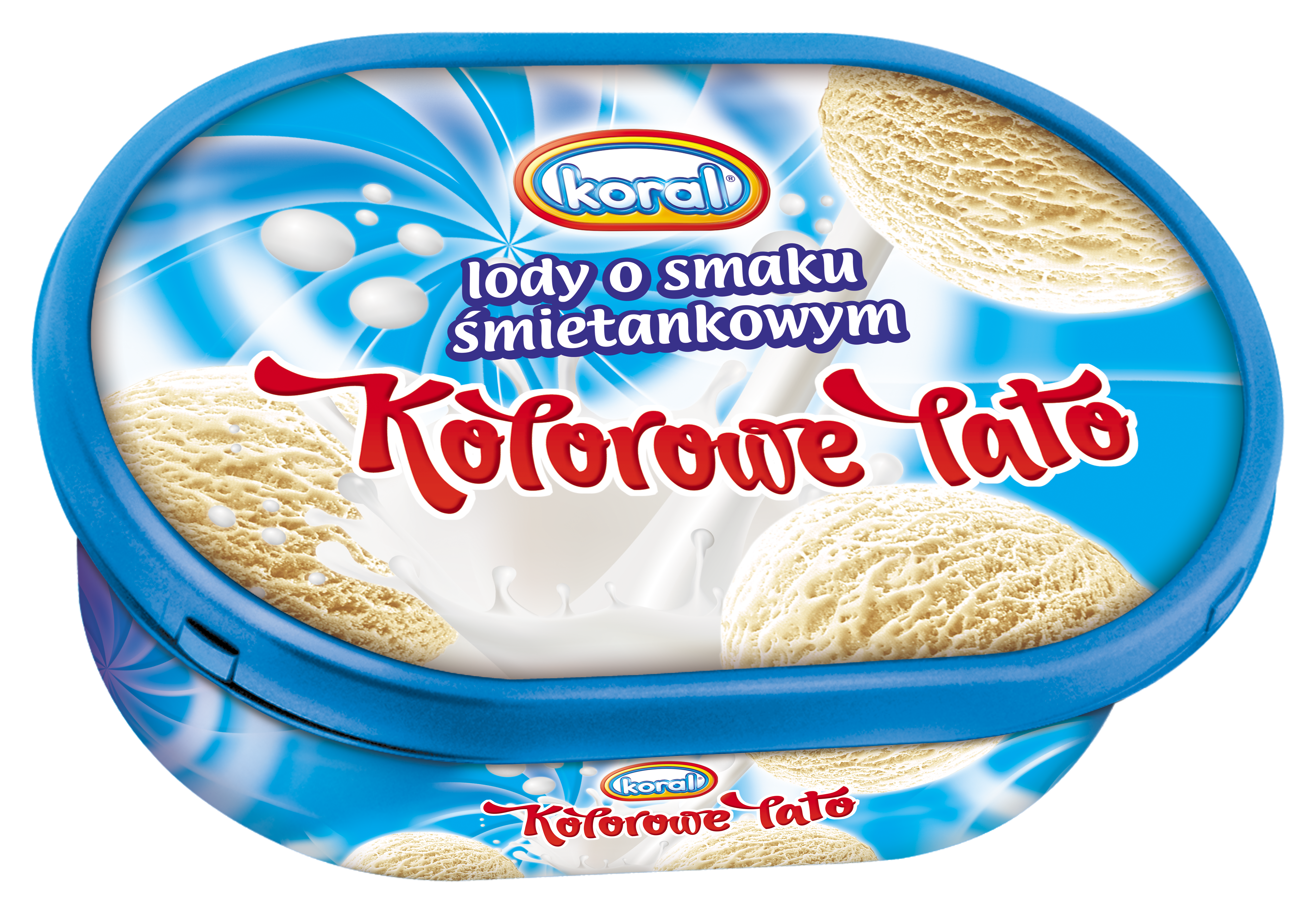 Koral Lody Śmietankowe Kolorowe Lato 1L
