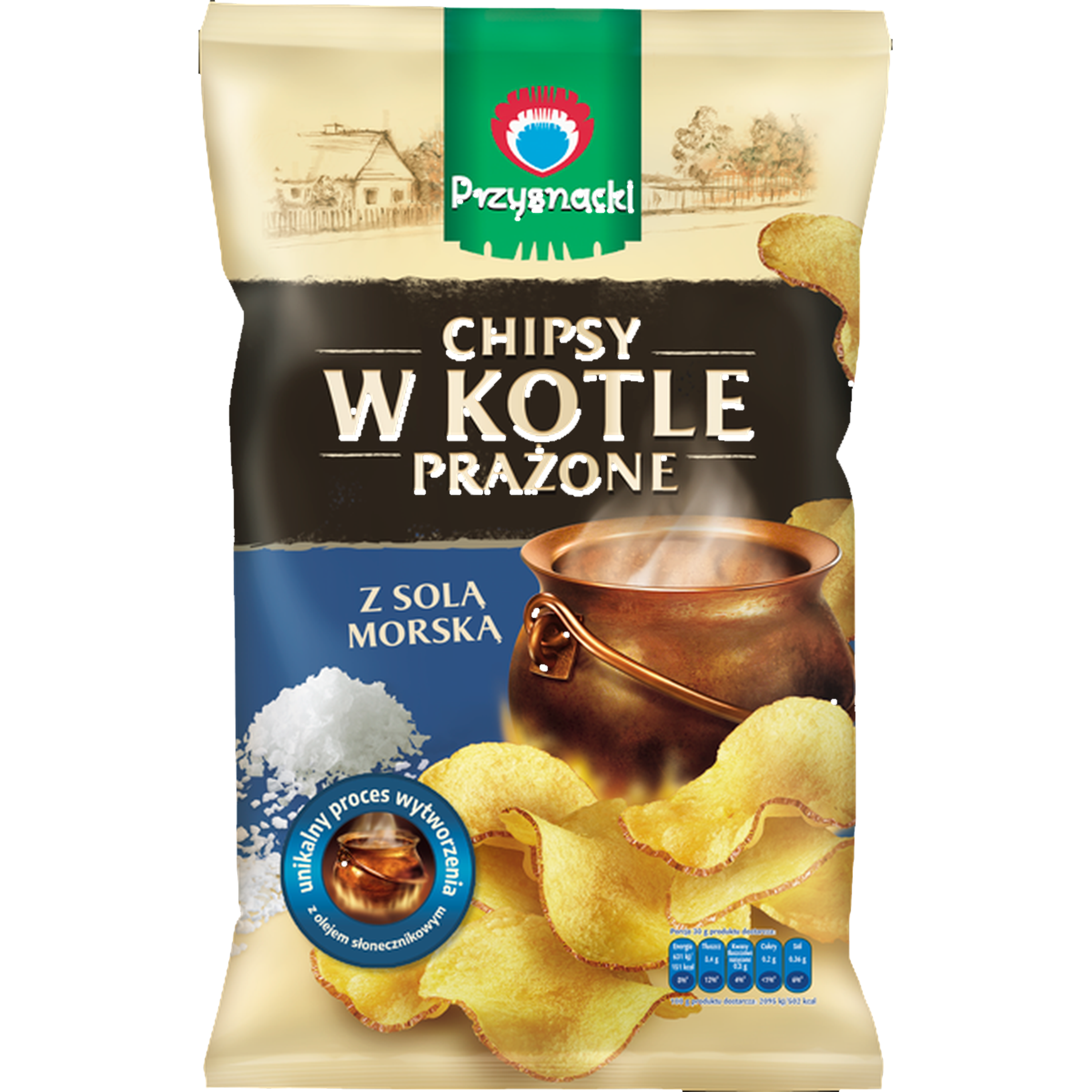 Przysnacki Chipsy W Kotle Prażone Z Solą Morską 30 G