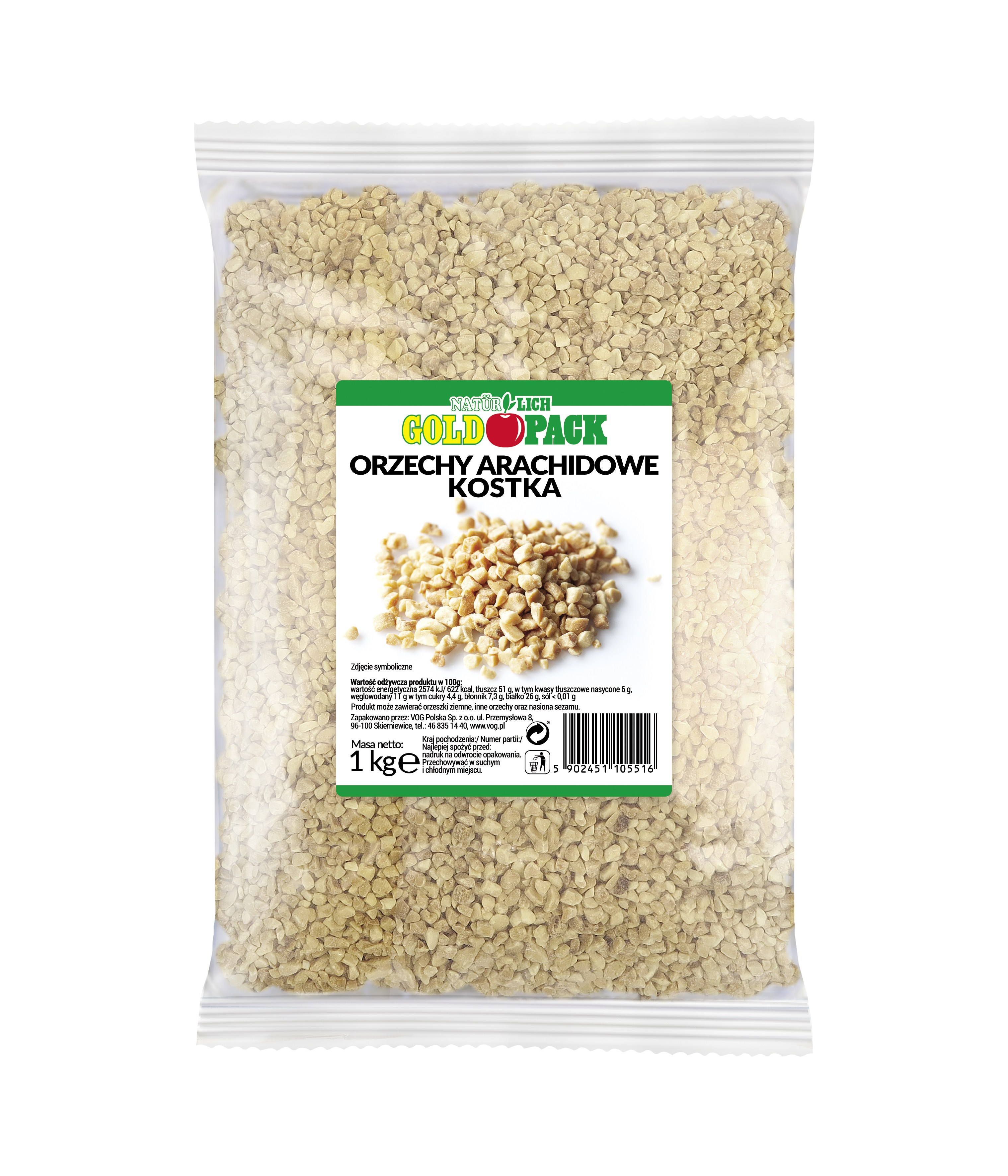Goldpack Orzechy Arachidowe Kostka 1Kg