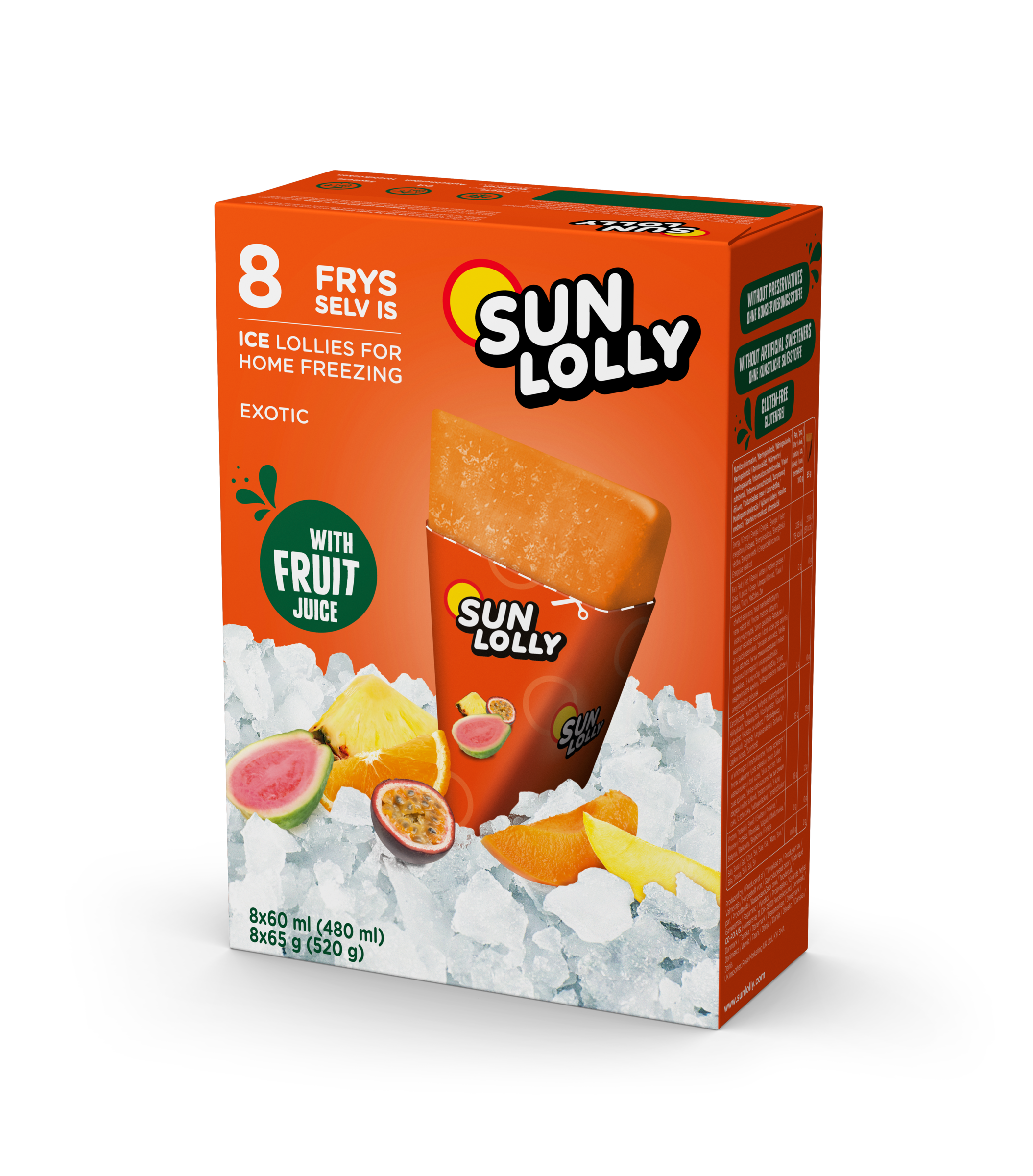 Sun Lolly Lody Wodne Do Zamrażania W Domu Exotic 480 Ml