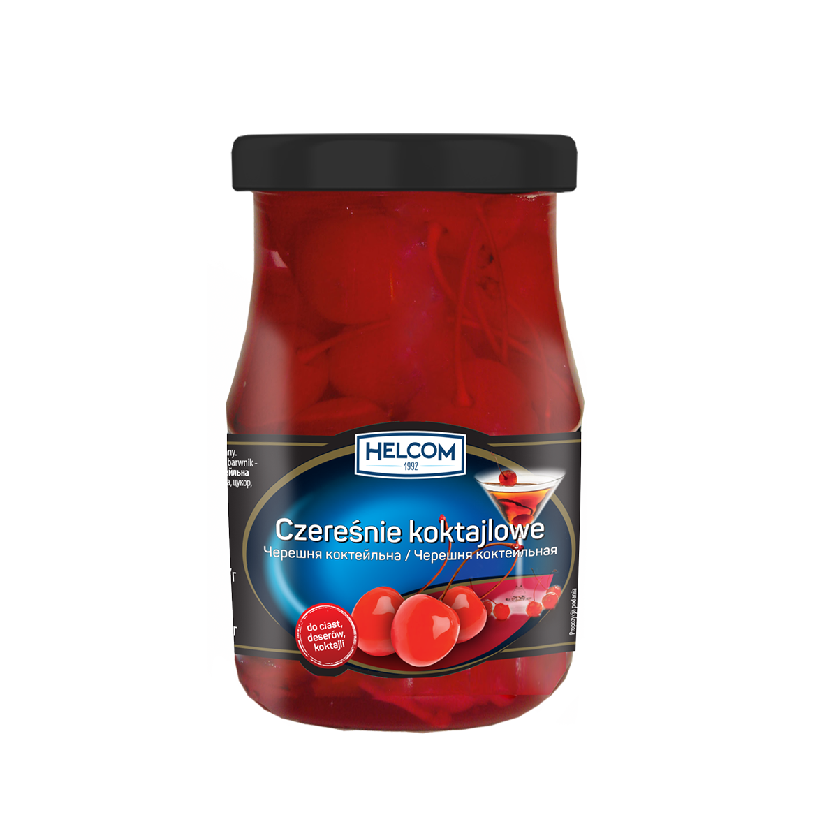 Czereśnie Koktajlowe Czerwone 370G Helcom